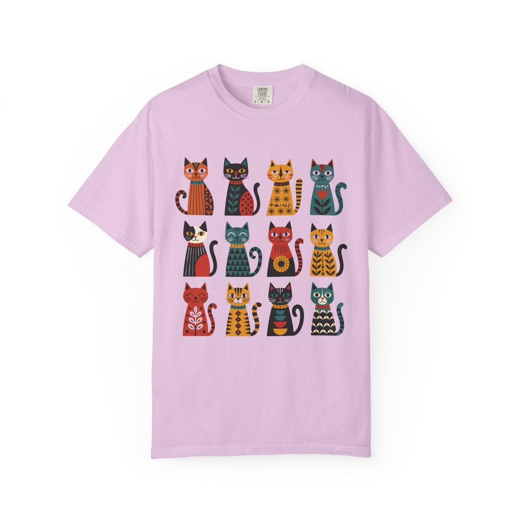 Nordic Folk Cats T-Shirt — 12 Scandinavian Patterned Cats