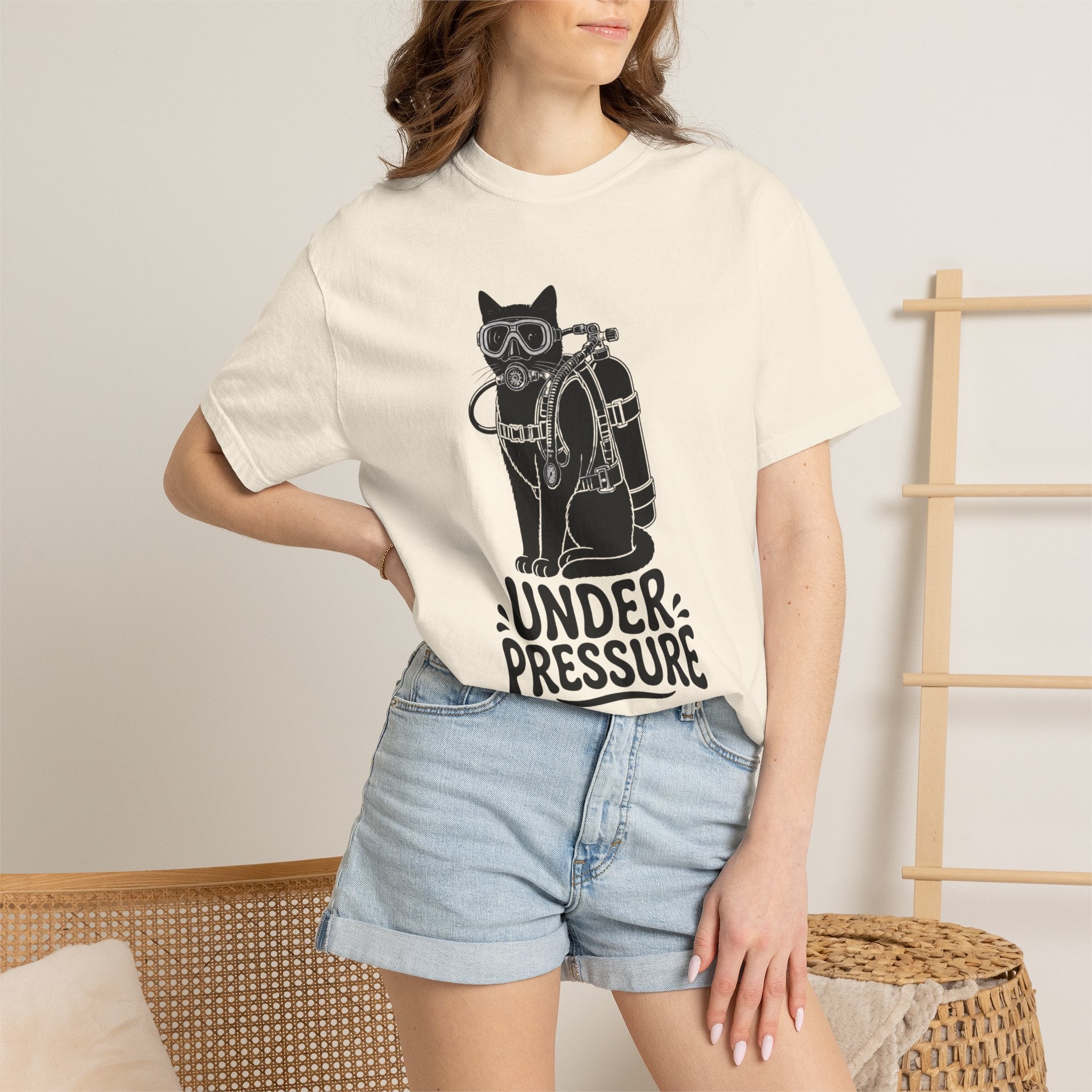 Sleepy Grumpy Cat Tee — Minimal Silhouette Lounging Cat T-Shirt