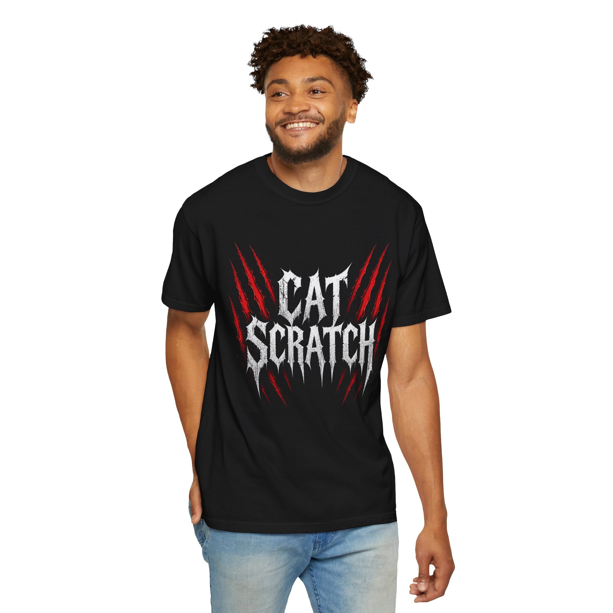 Cat Scratch Deathcore T-Shirt — Bloody Claw Mark Metal Tee