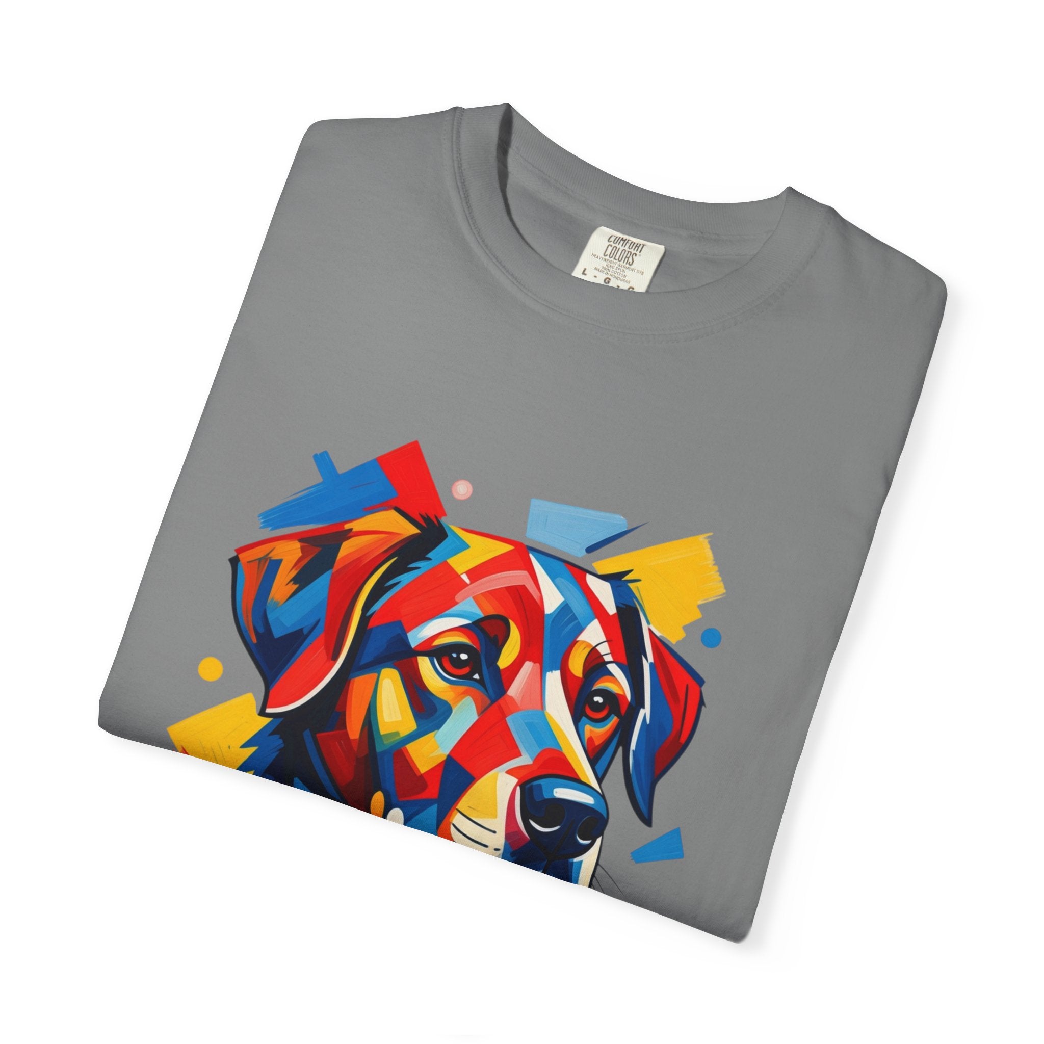 Labrador Pop-Art T-Shirt — Vibrant Multi-Color Dog Portrait