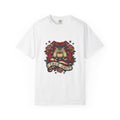 True Grit English Bulldog T-Shirt — Traditional Tattoo Rose Design