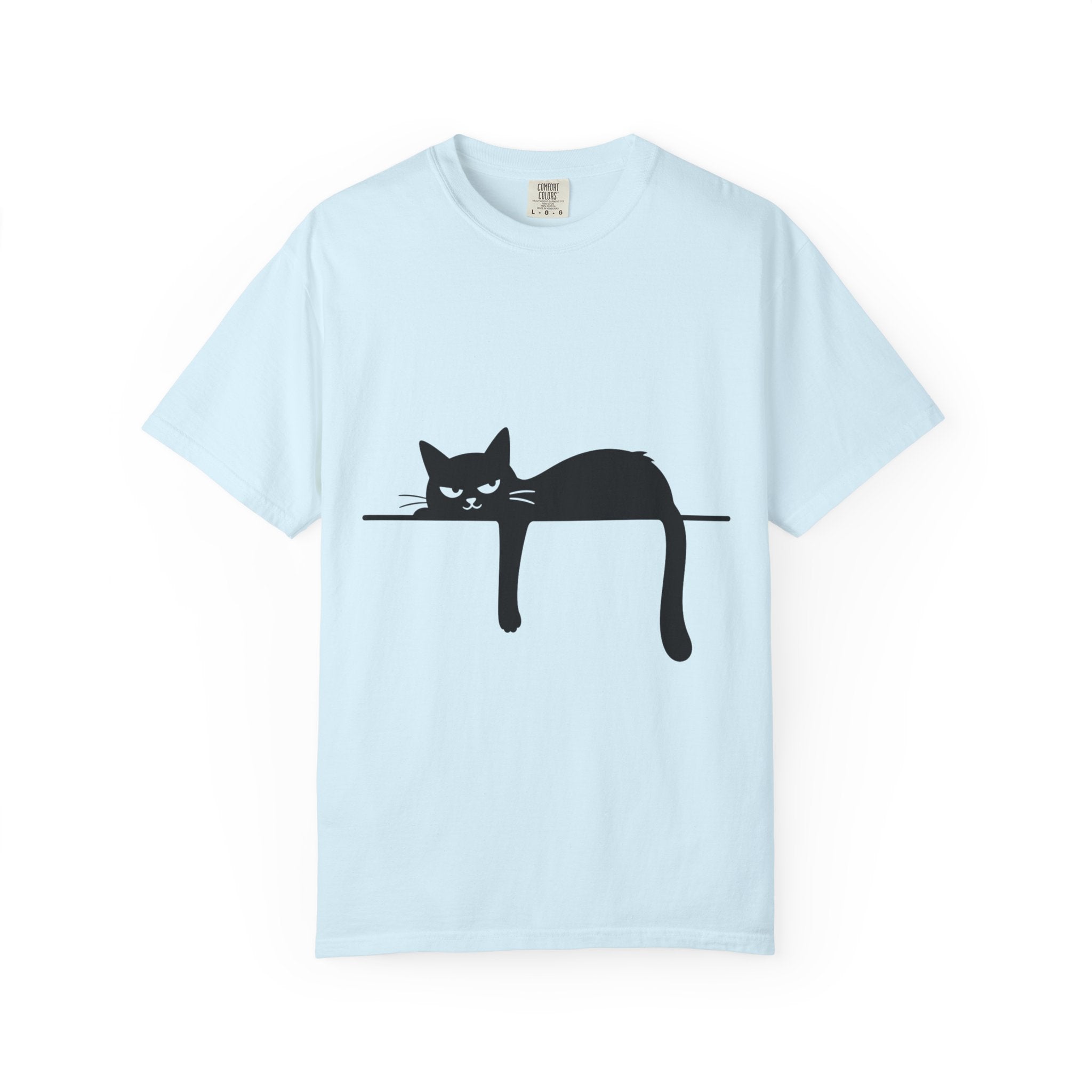 Grumpy Black Cat Silhouette T-Shirt
