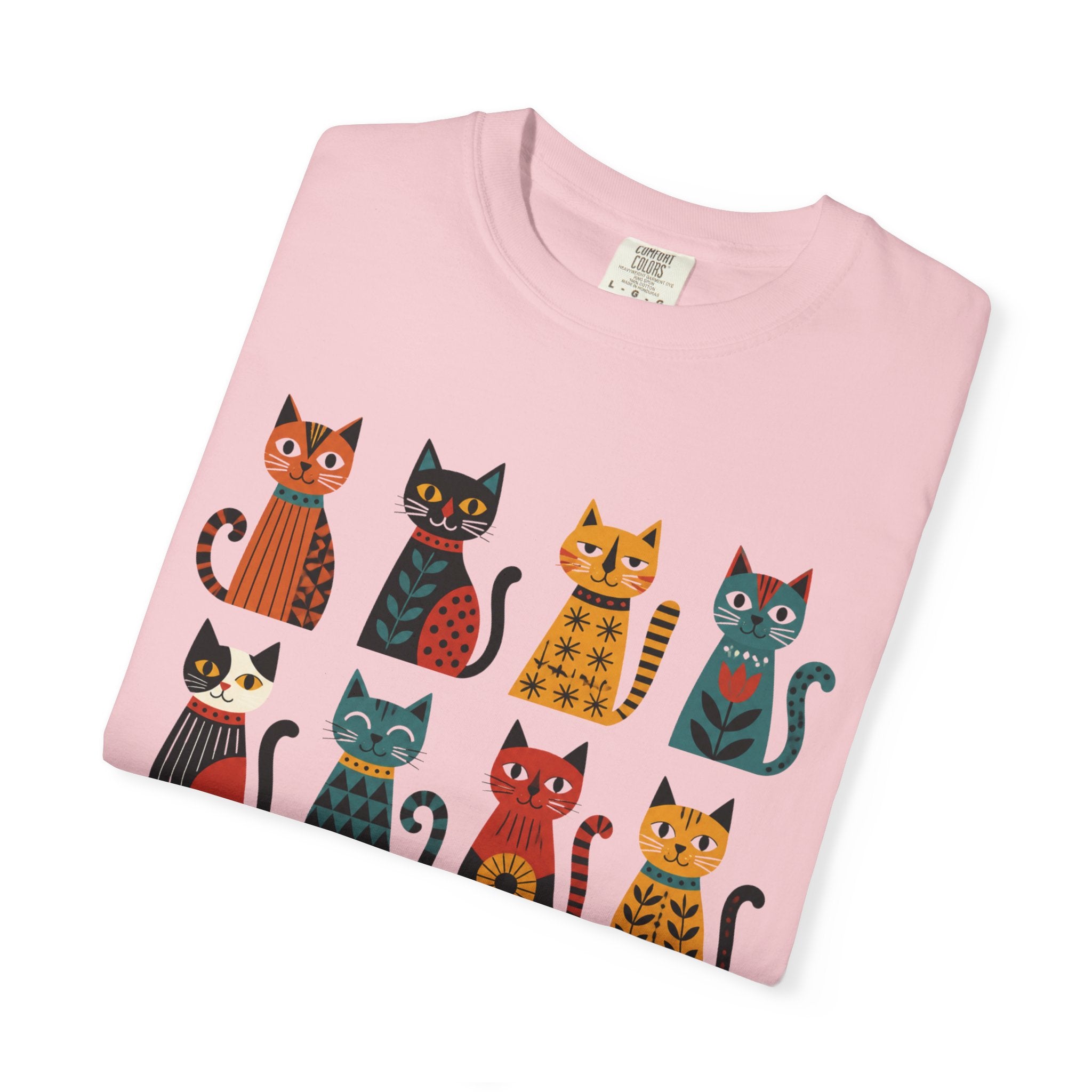 Nordic Folk Cats T-Shirt — 12 Scandinavian Patterned Cats