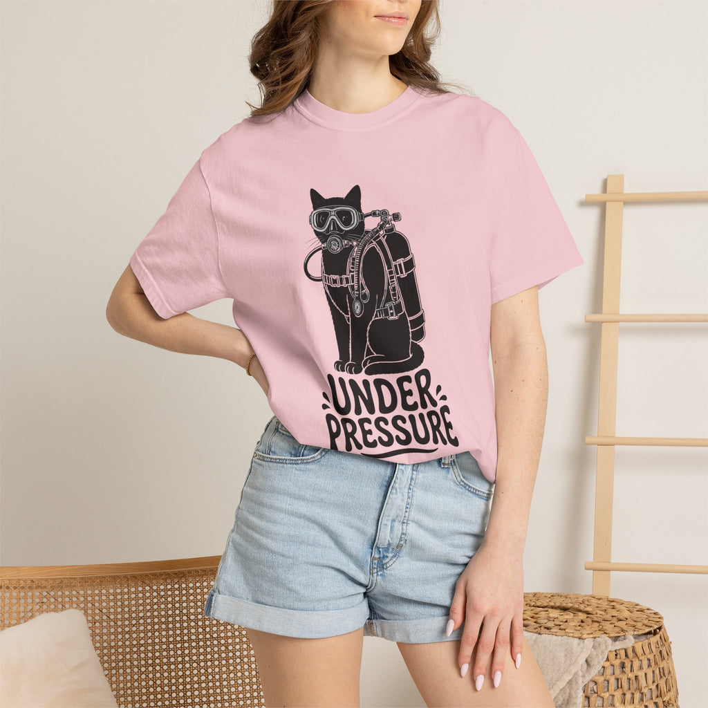 Sleepy Grumpy Cat Tee — Minimal Silhouette Lounging Cat T-Shirt