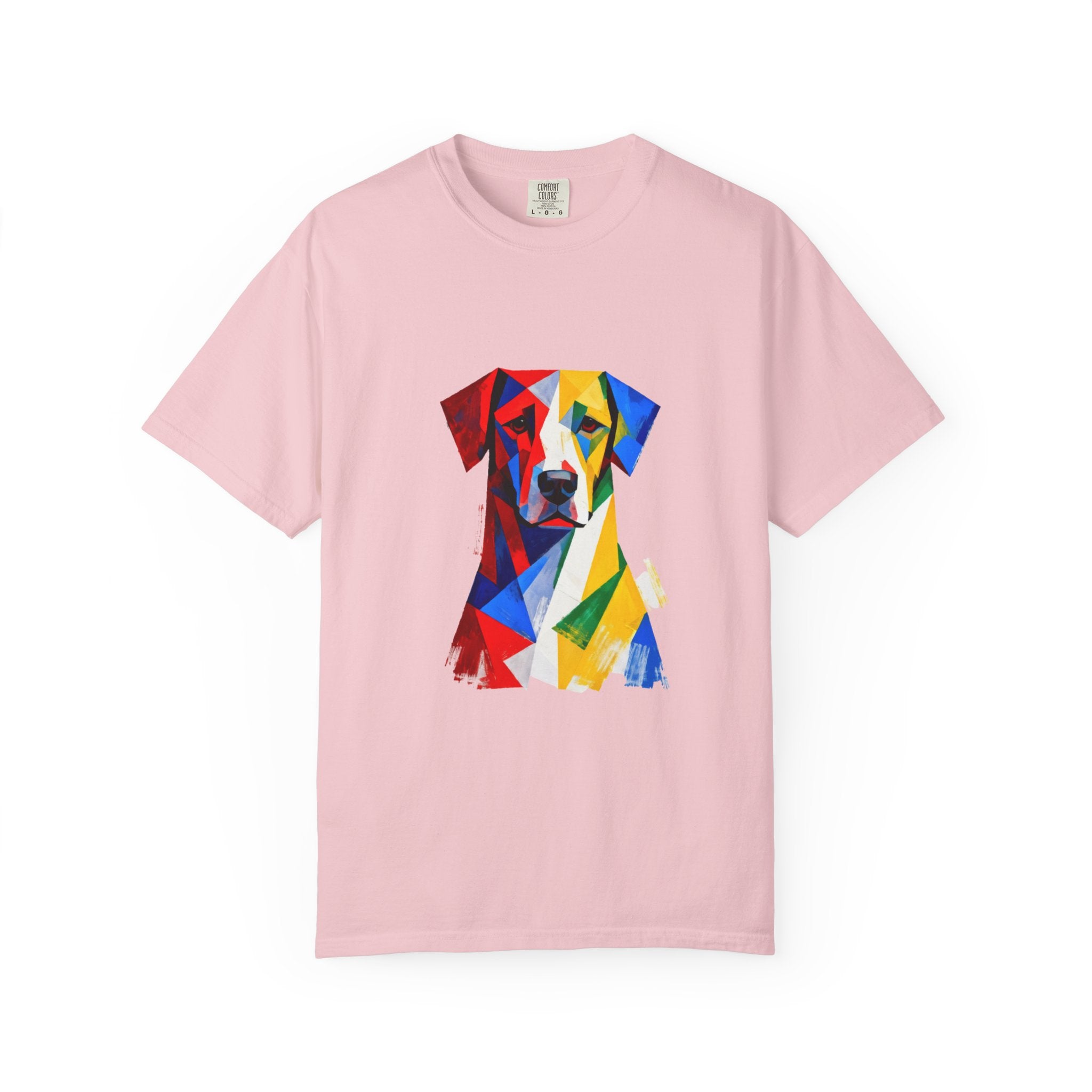Noble Hound Geometric Dog T-Shirt — Vibrant Low-Poly Pop Art