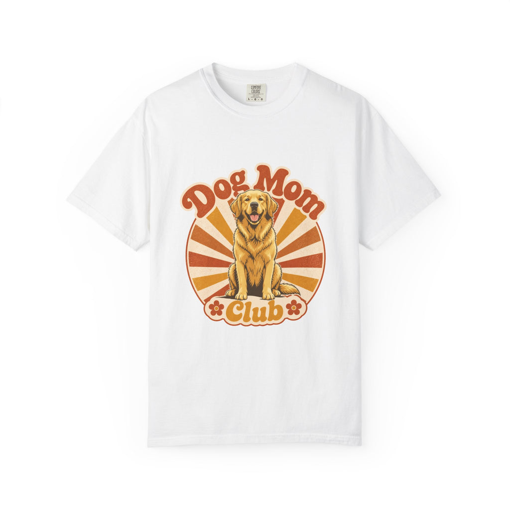 Dog Mom Club T-Shirt — Retro Golden Retriever Tee for Dog Lovers