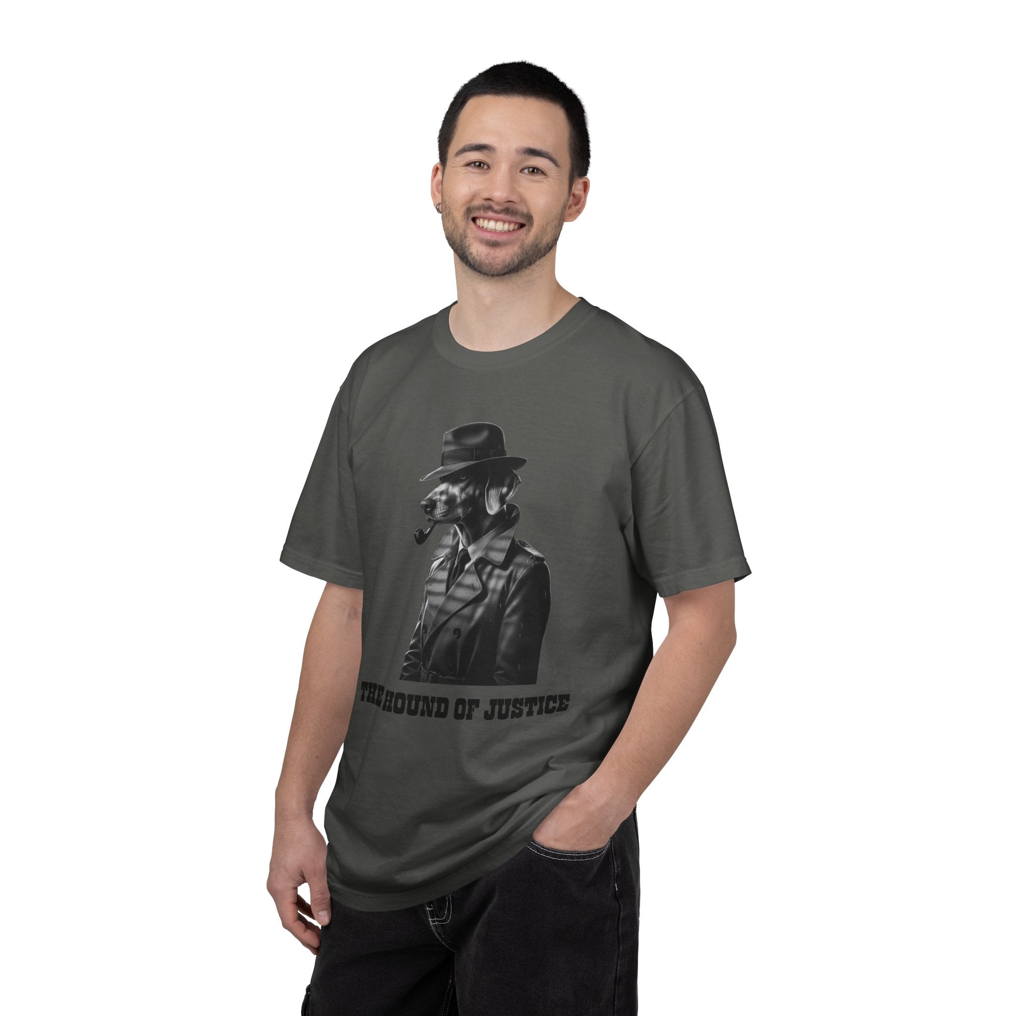 The Hound of Justice T-Shirt — Noir Detective Graphic Tee