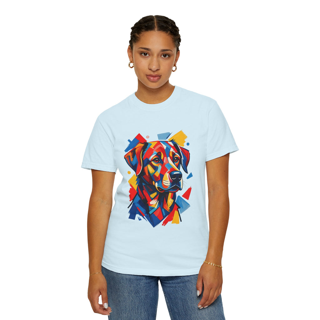 Labrador Pop-Art T-Shirt — Vibrant Multi-Color Dog Portrait