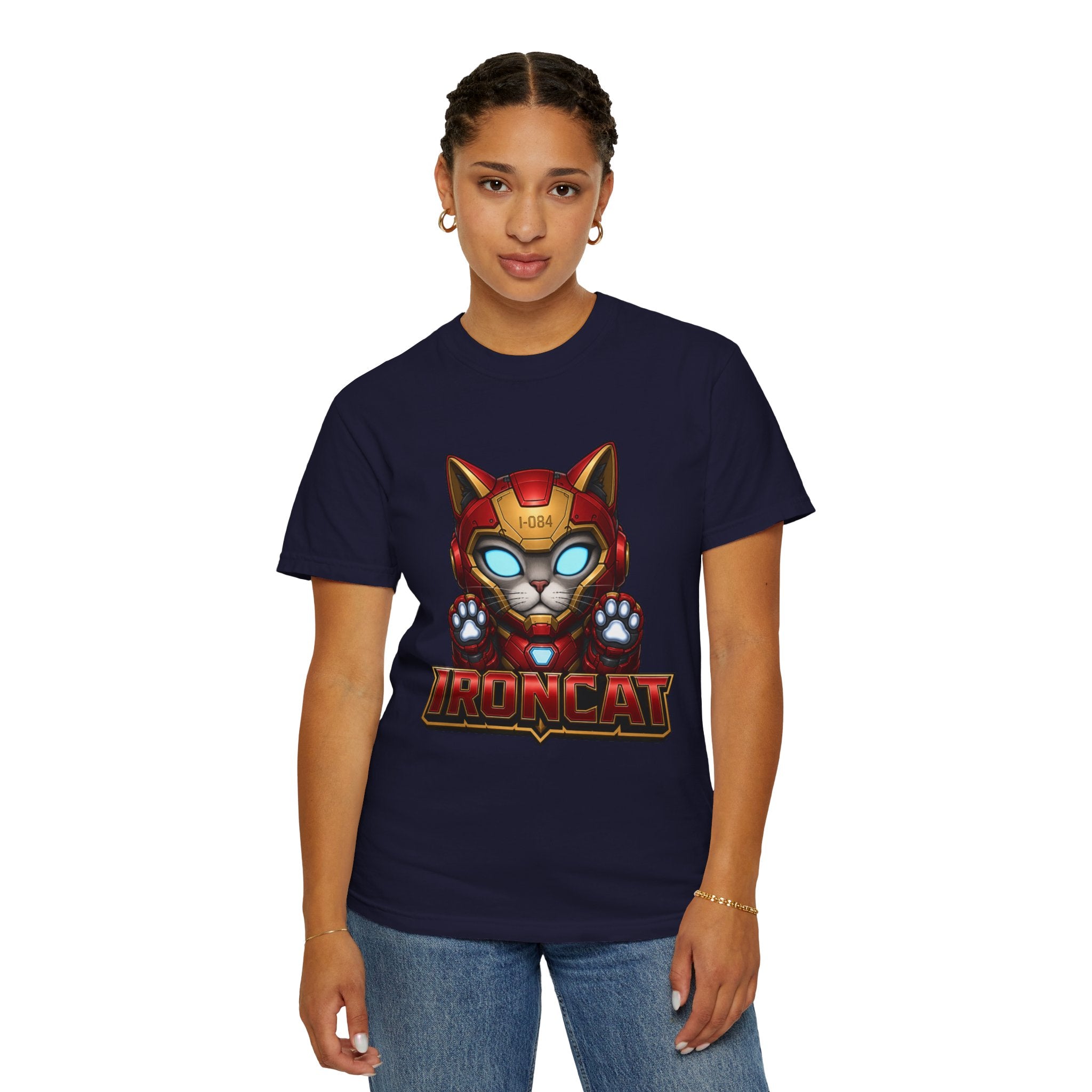 Ironcat T-Shirt — Superhero Mecha Cat Graphic Tee