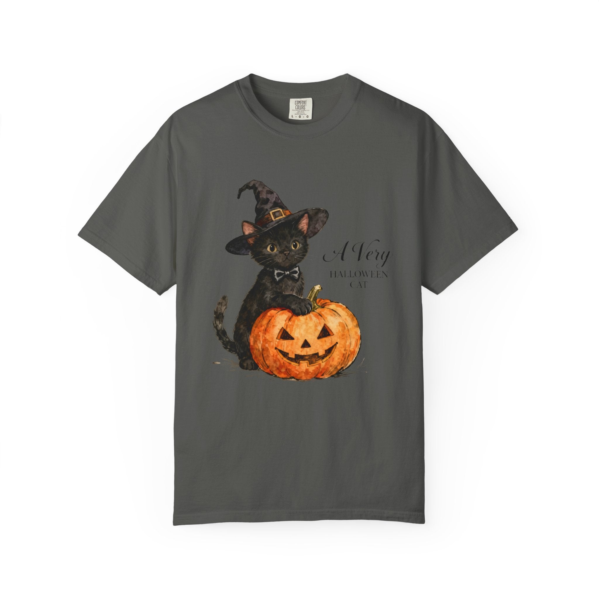 Halloween Cat T‑Shirt — 'A Very HALLOWEEN CAT' Watercolor Kitten Tee