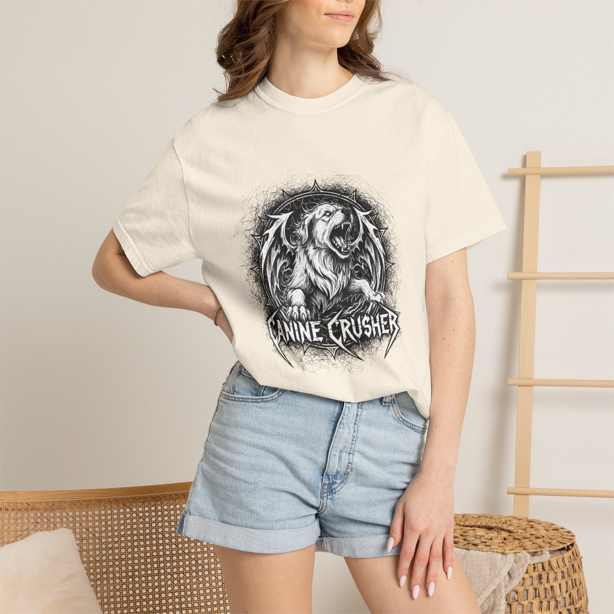The "Canine Crusher" Heavy Metal Thrash Dog Tee