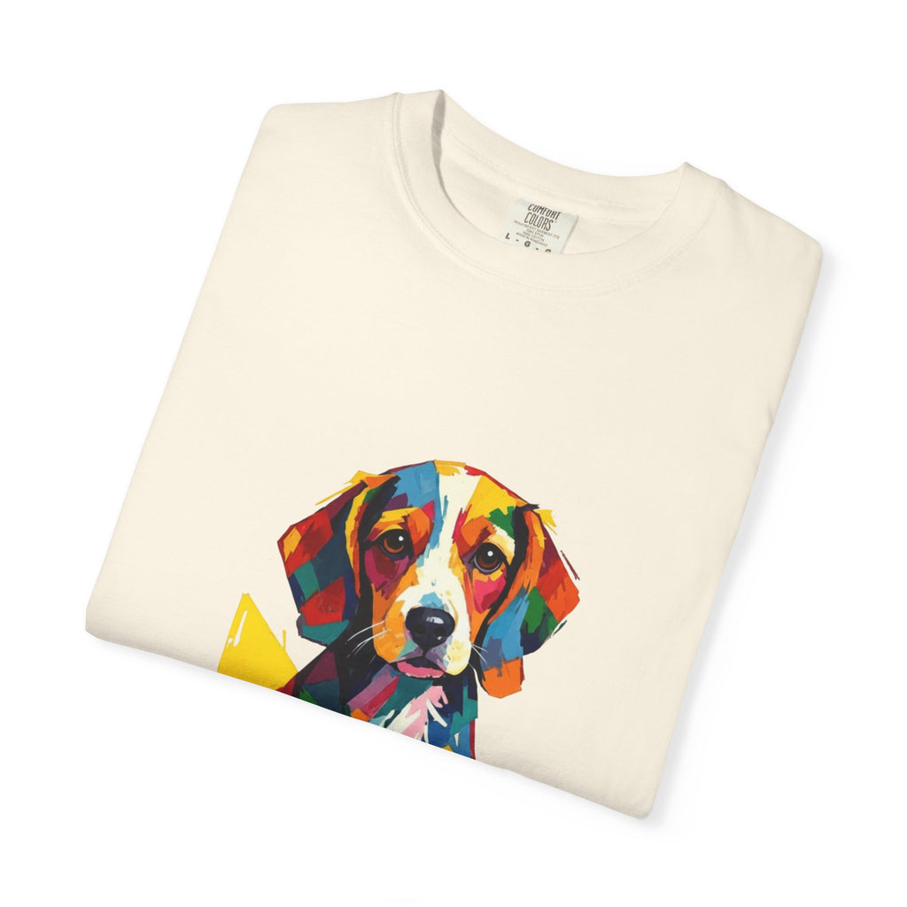 Beagle Pop Art T-Shirt — Colorful Mosaic Hound Puppy Graphic