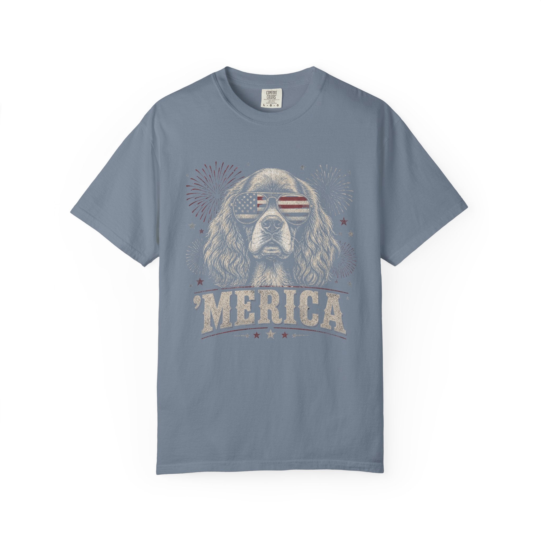 'MERICA Cocker Spaniel Aviator Sunglasses T-Shirt