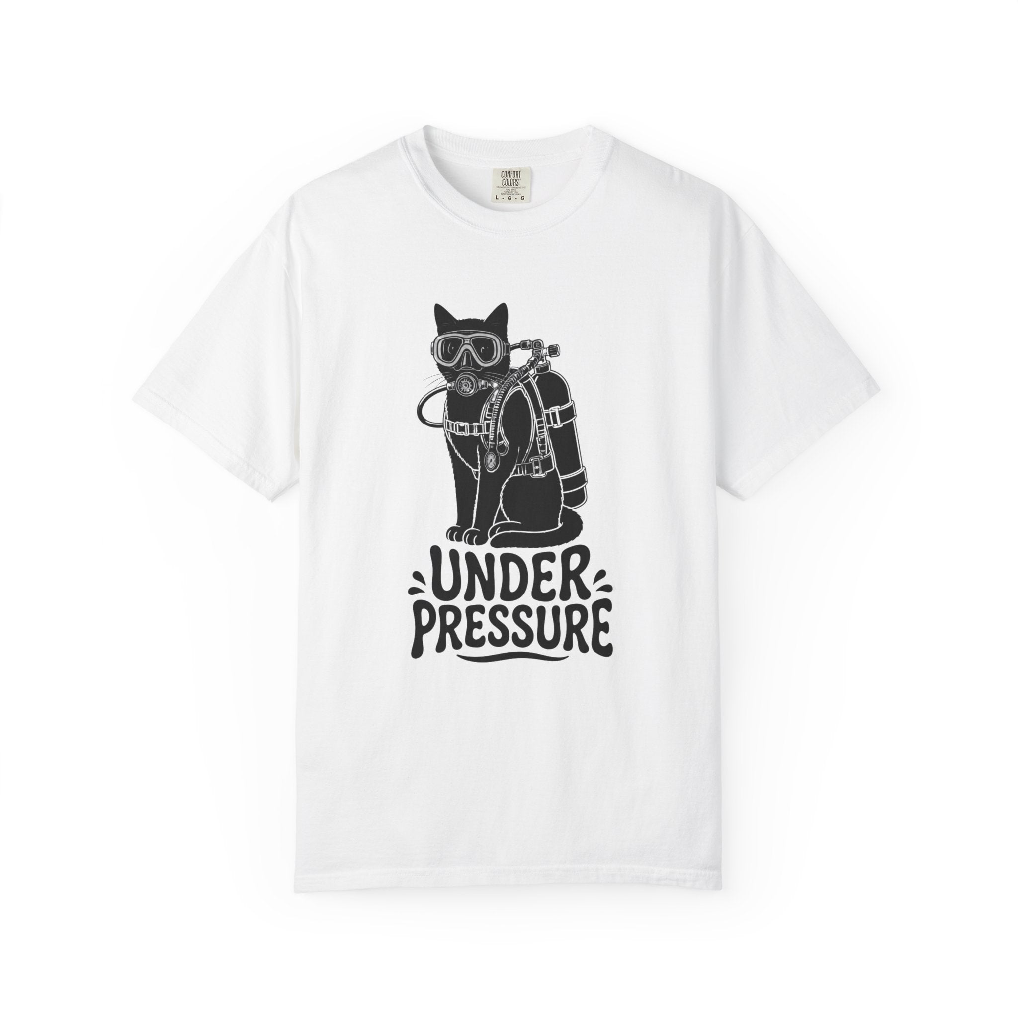 Sleepy Grumpy Cat Tee — Minimal Silhouette Lounging Cat T-Shirt