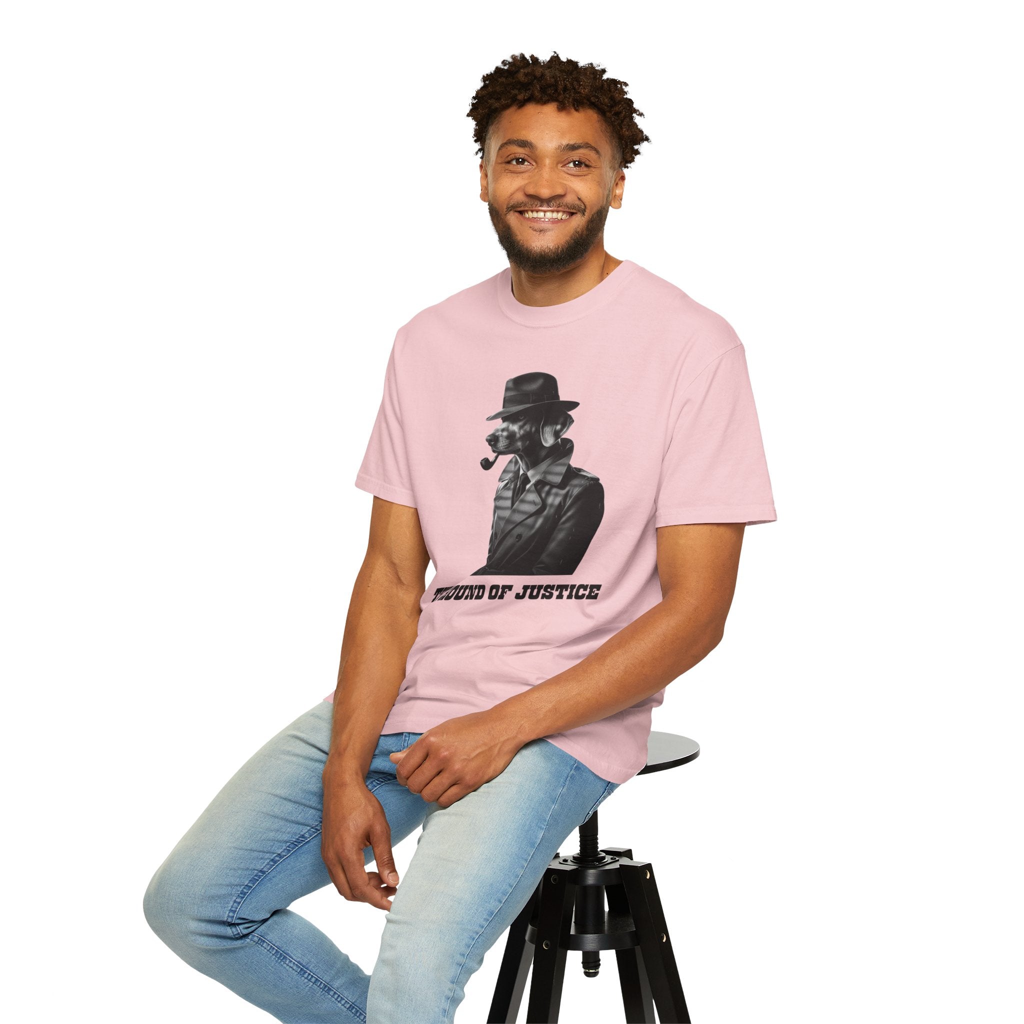 The Hound of Justice T-Shirt — Noir Detective Graphic Tee