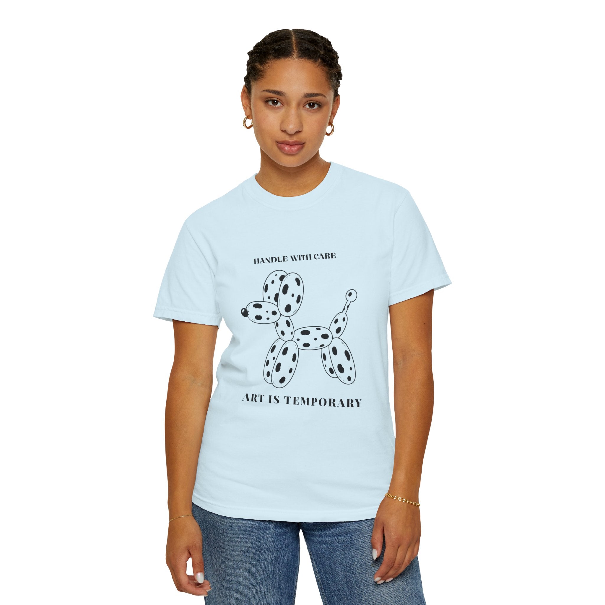 Art Is Temporary Balloon Dog T-Shirt — 'Handle With Care' Graphic Tee