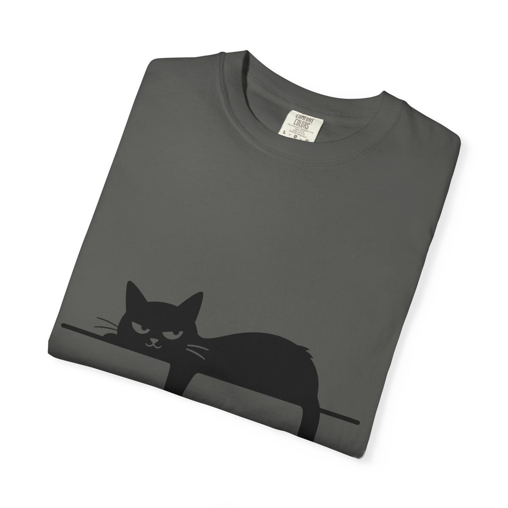 Grumpy Black Cat Silhouette T-Shirt