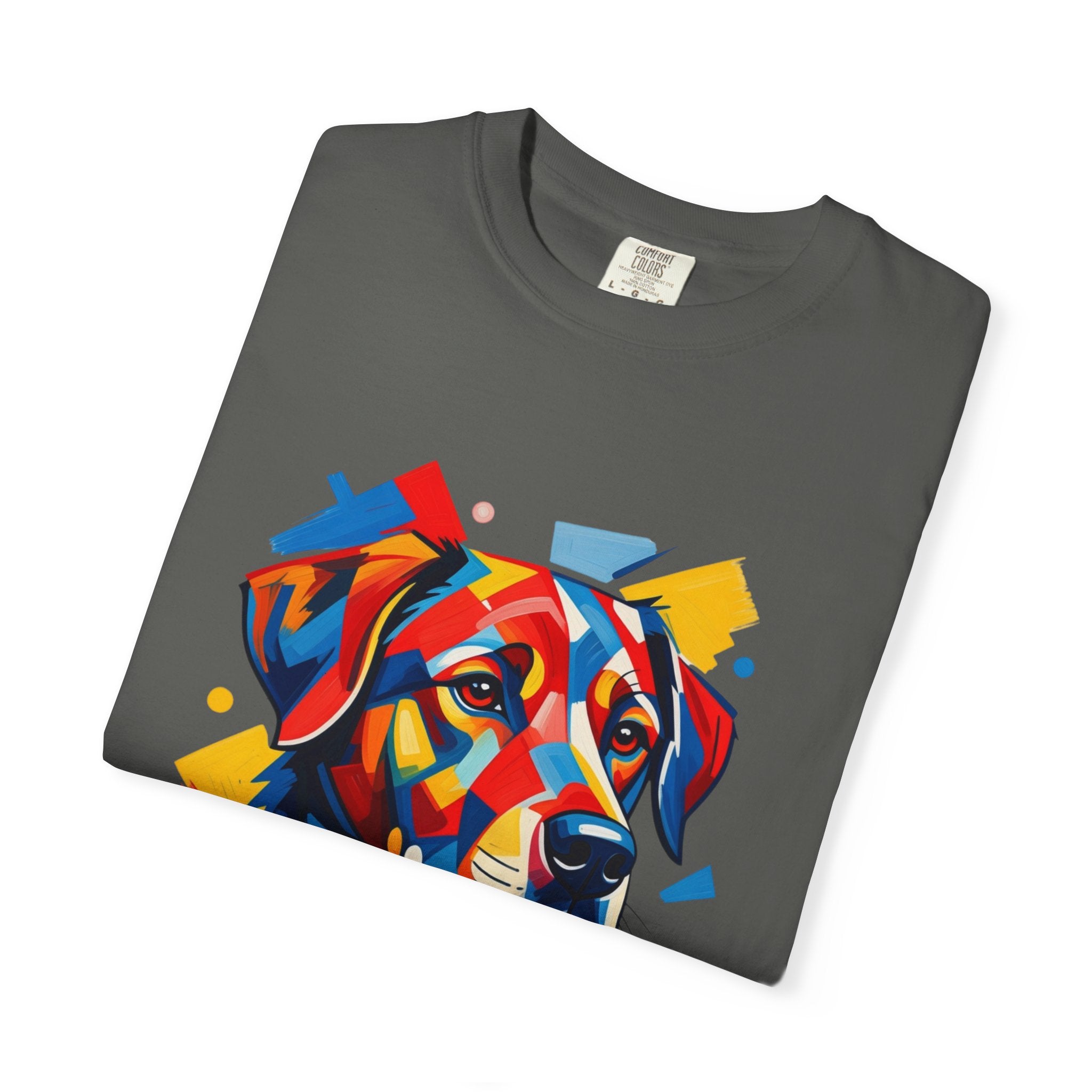 Labrador Pop-Art T-Shirt — Vibrant Multi-Color Dog Portrait