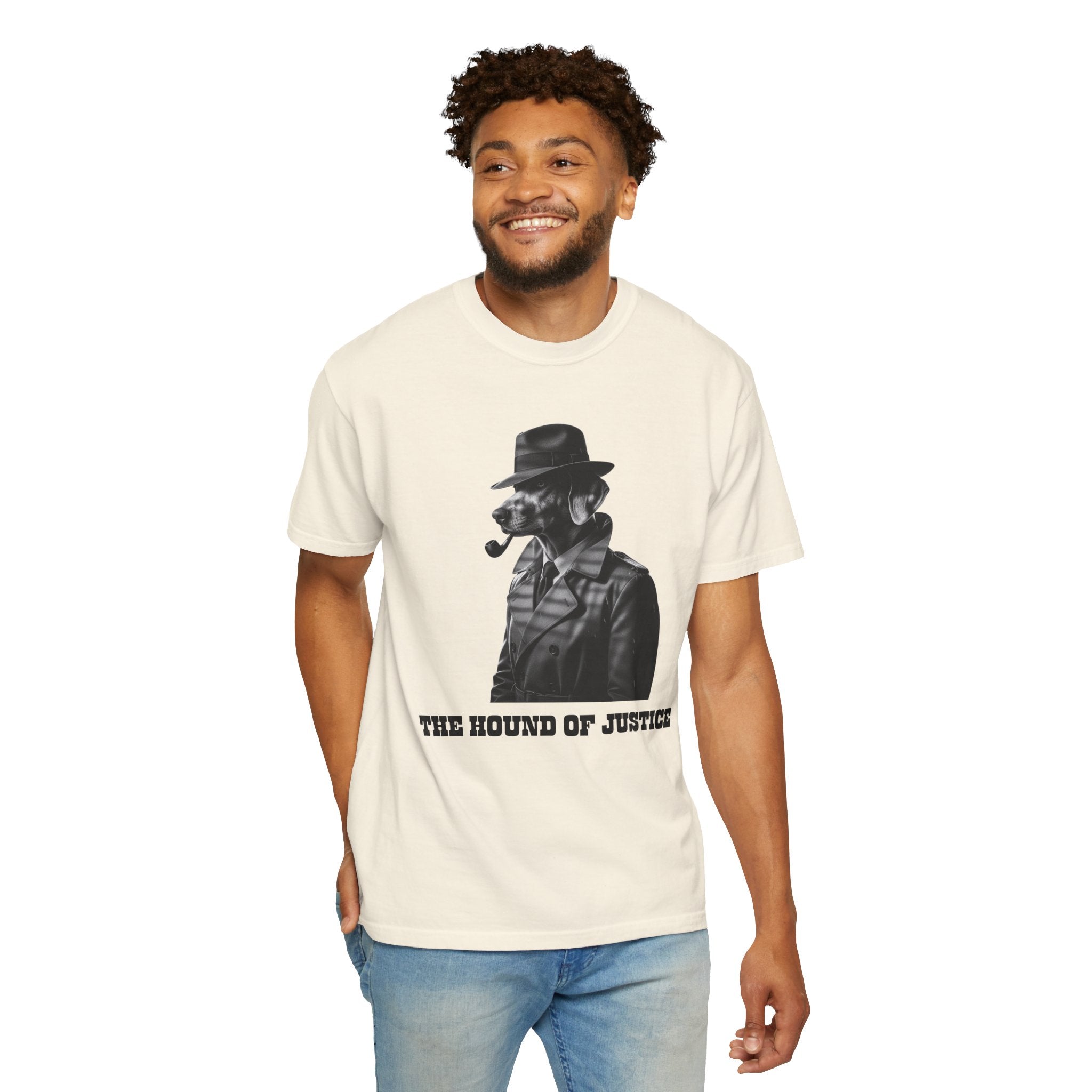 The Hound of Justice T-Shirt — Noir Detective Graphic Tee