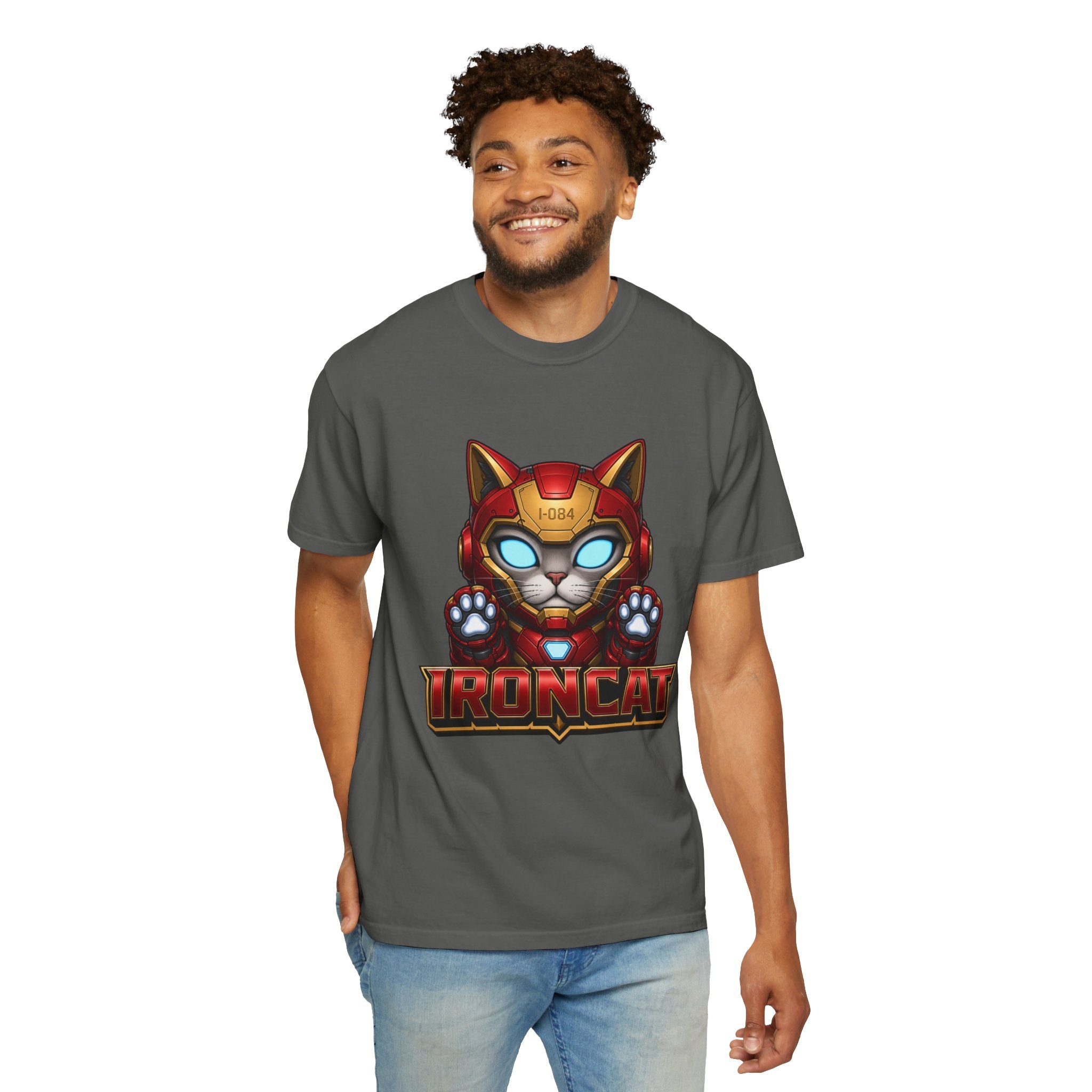 Ironcat T-Shirt — Superhero Mecha Cat Graphic Tee