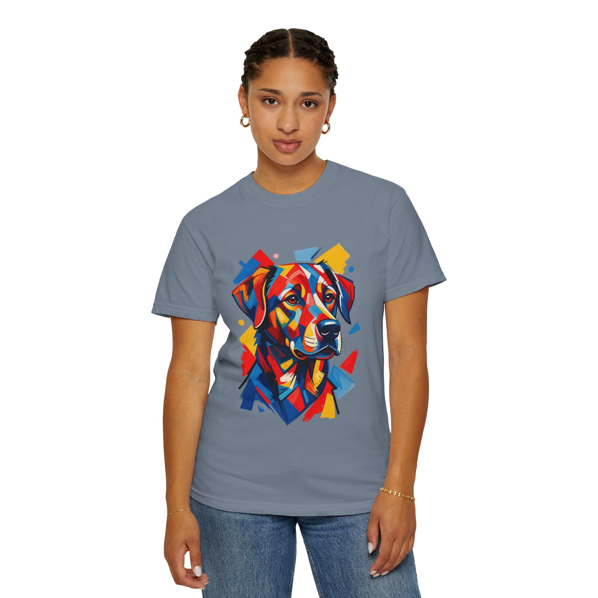 Labrador Pop-Art T-Shirt — Vibrant Multi-Color Dog Portrait