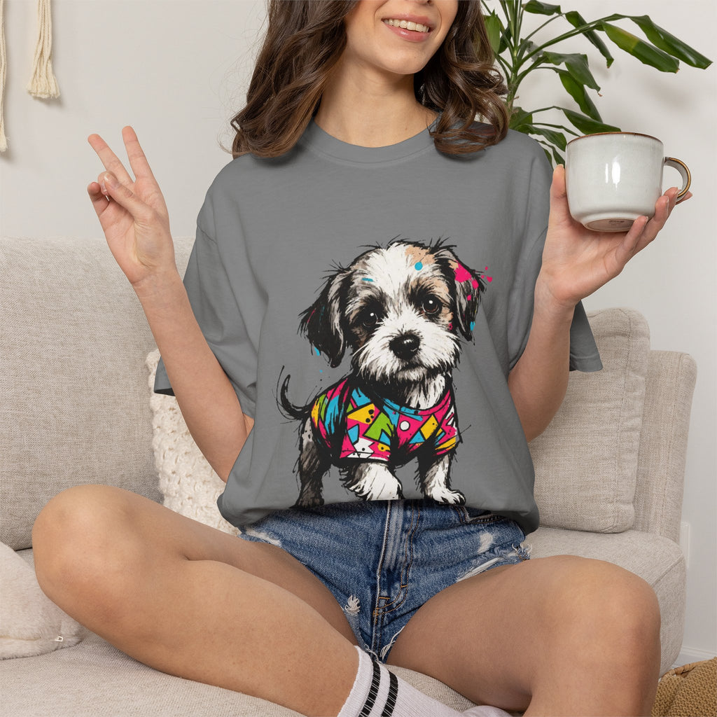 Shih Tzu Puppy Retro 90s Graphic T-Shirt