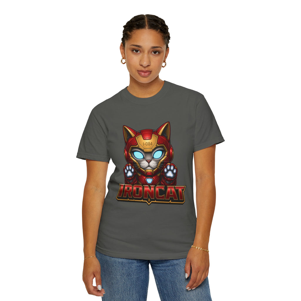 Ironcat T-Shirt — Superhero Mecha Cat Graphic Tee
