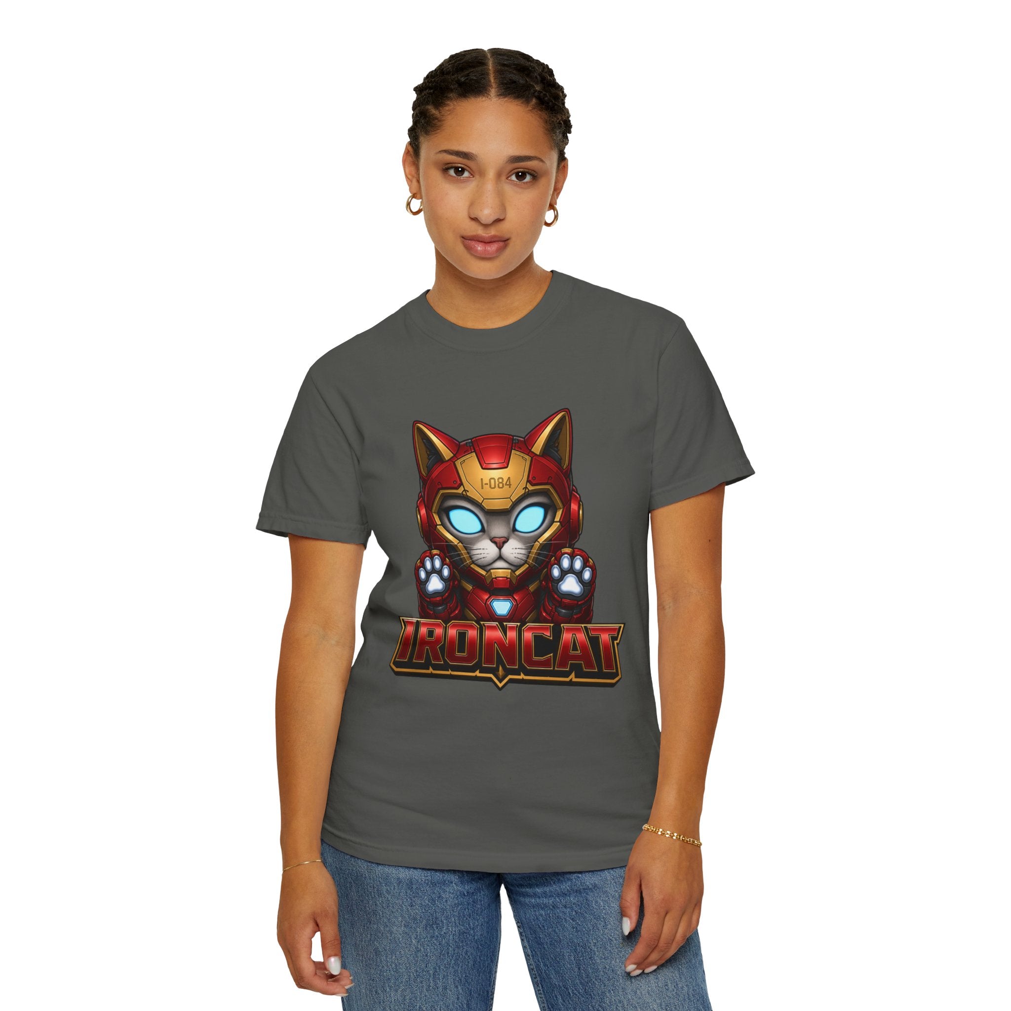 Ironcat T-Shirt — Superhero Mecha Cat Graphic Tee