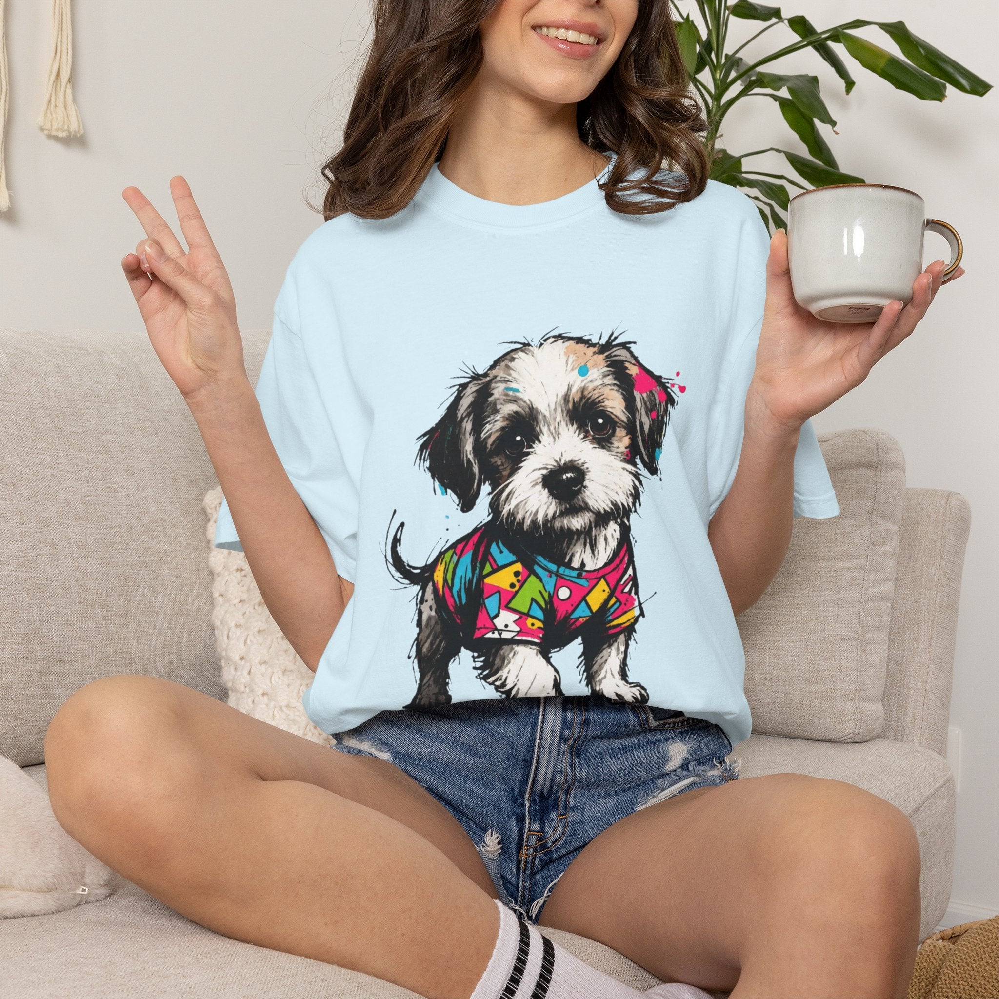 Shih Tzu Puppy Retro 90s Graphic T-Shirt