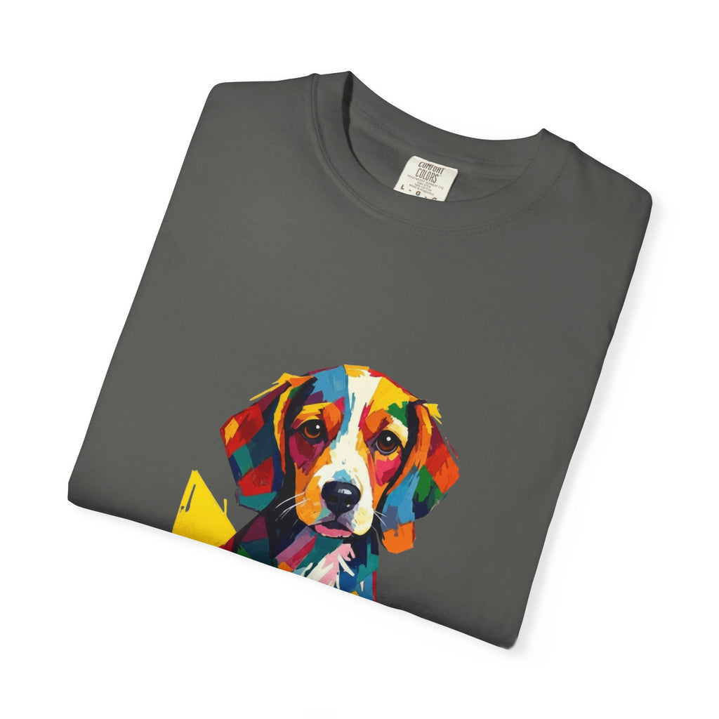 Beagle Pop Art T-Shirt — Colorful Mosaic Hound Puppy Graphic