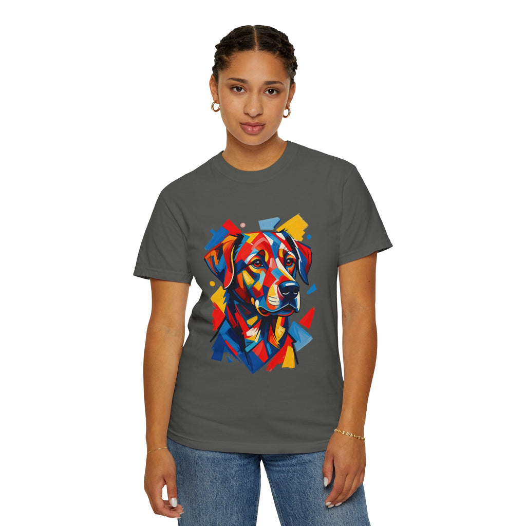 Labrador Pop-Art T-Shirt — Vibrant Multi-Color Dog Portrait