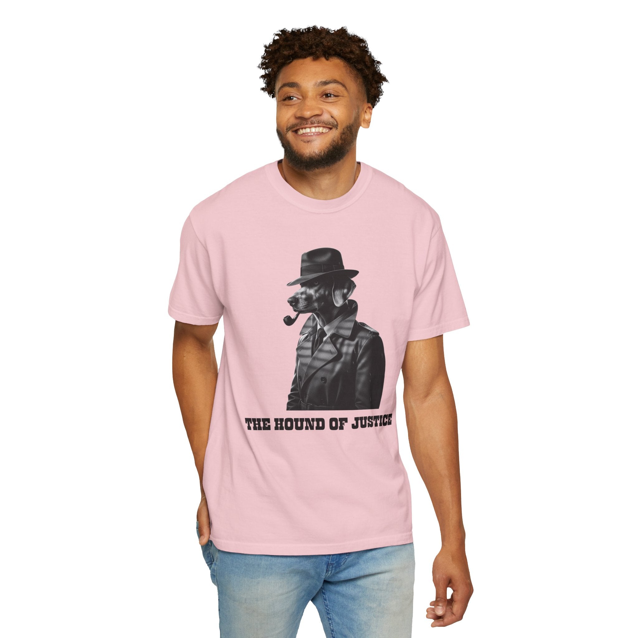 The Hound of Justice T-Shirt — Noir Detective Graphic Tee