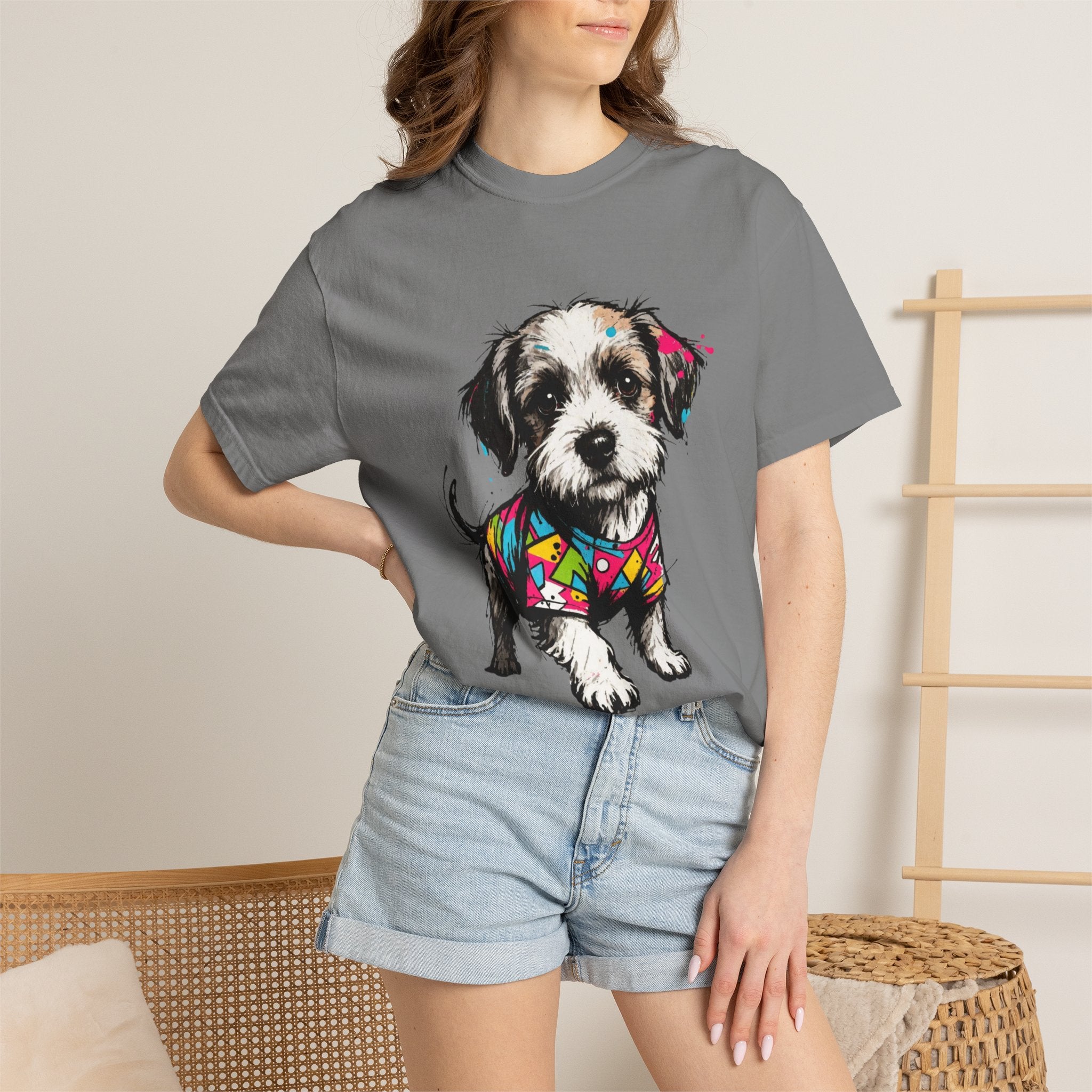 Shih Tzu Puppy Retro 90s Graphic T-Shirt