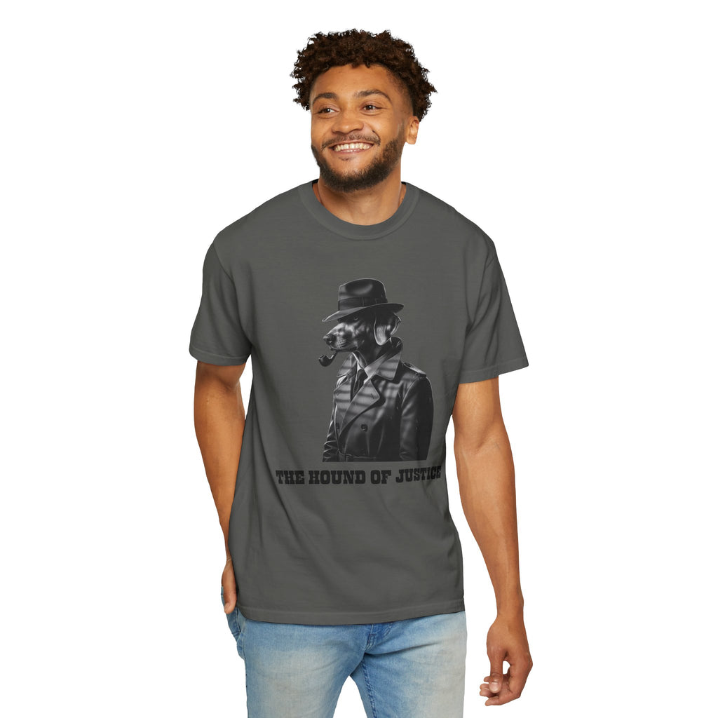 The Hound of Justice T-Shirt — Noir Detective Graphic Tee