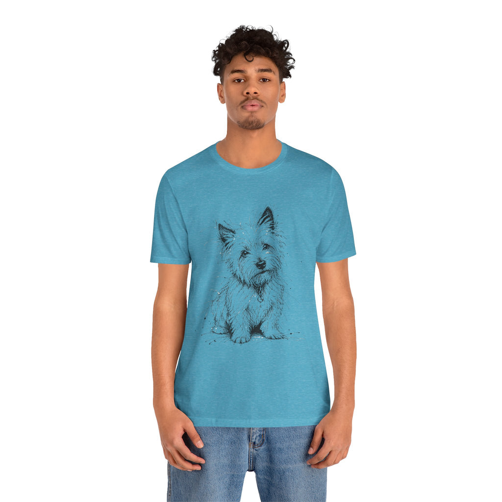 Westie Sketch T‑Shirt – Hand-Drawn West Highland White Terrier Tee