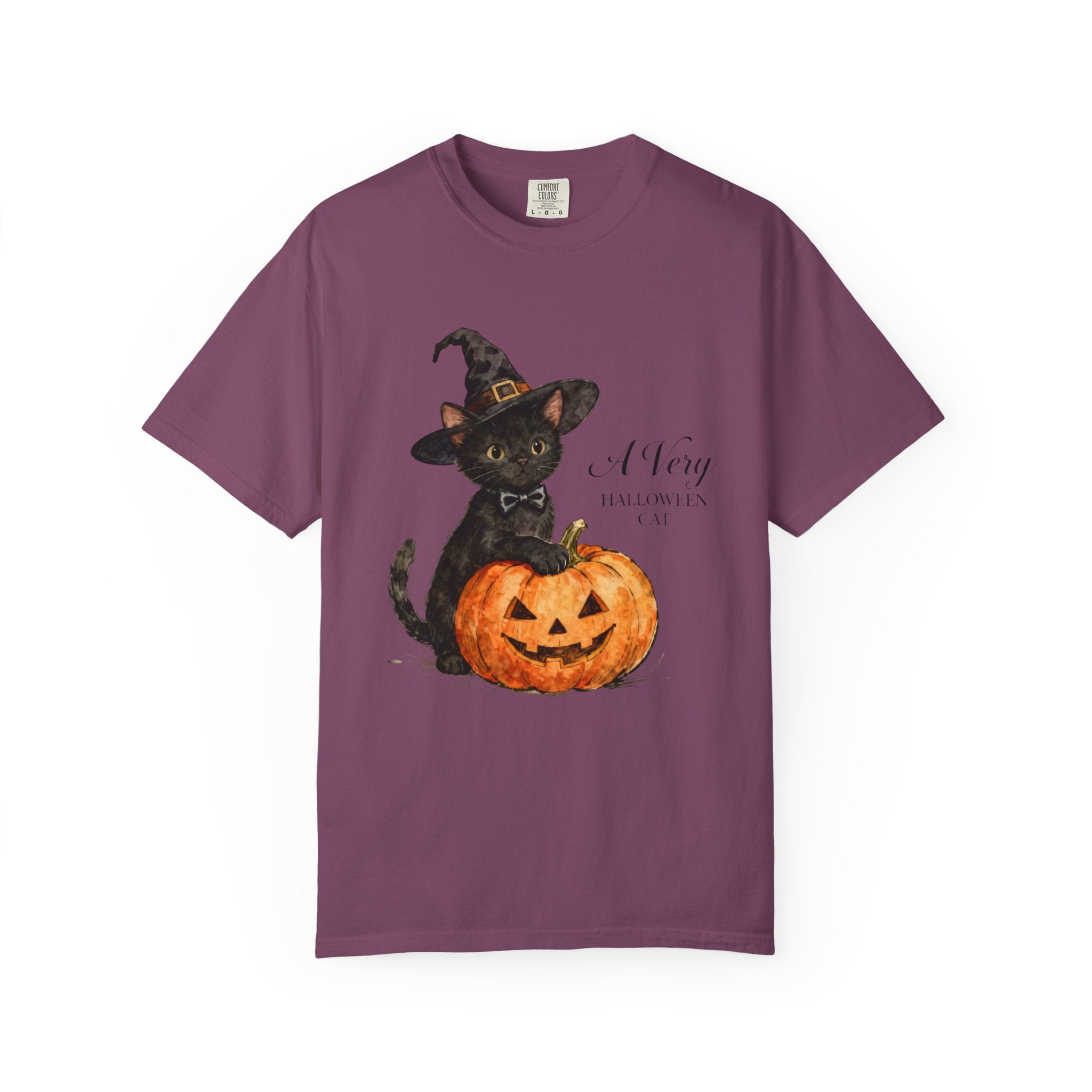 Halloween Cat T‑Shirt — 'A Very HALLOWEEN CAT' Watercolor Kitten Tee