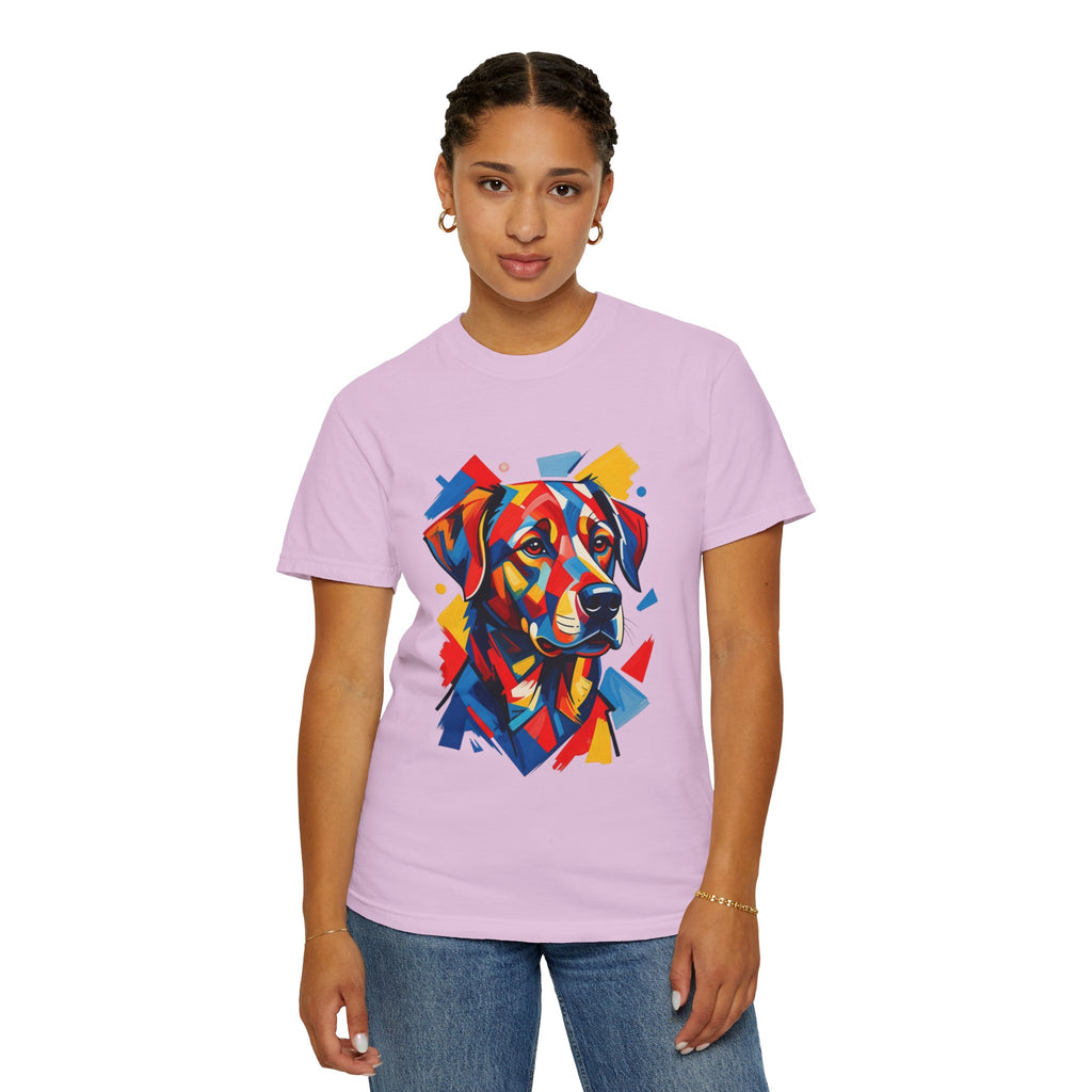 Labrador Pop-Art T-Shirt — Vibrant Multi-Color Dog Portrait