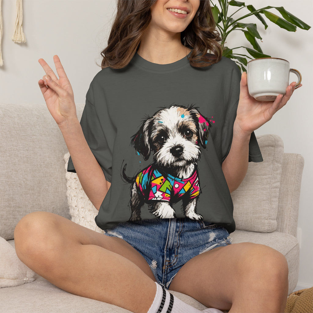 Shih Tzu Puppy Retro 90s Graphic T-Shirt