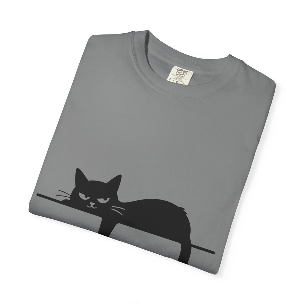 Grumpy Black Cat Silhouette T-Shirt