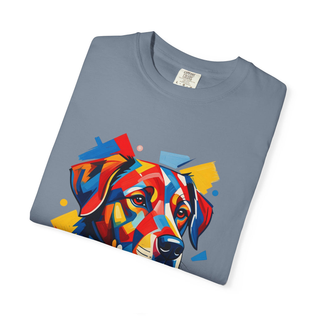 Labrador Pop-Art T-Shirt — Vibrant Multi-Color Dog Portrait