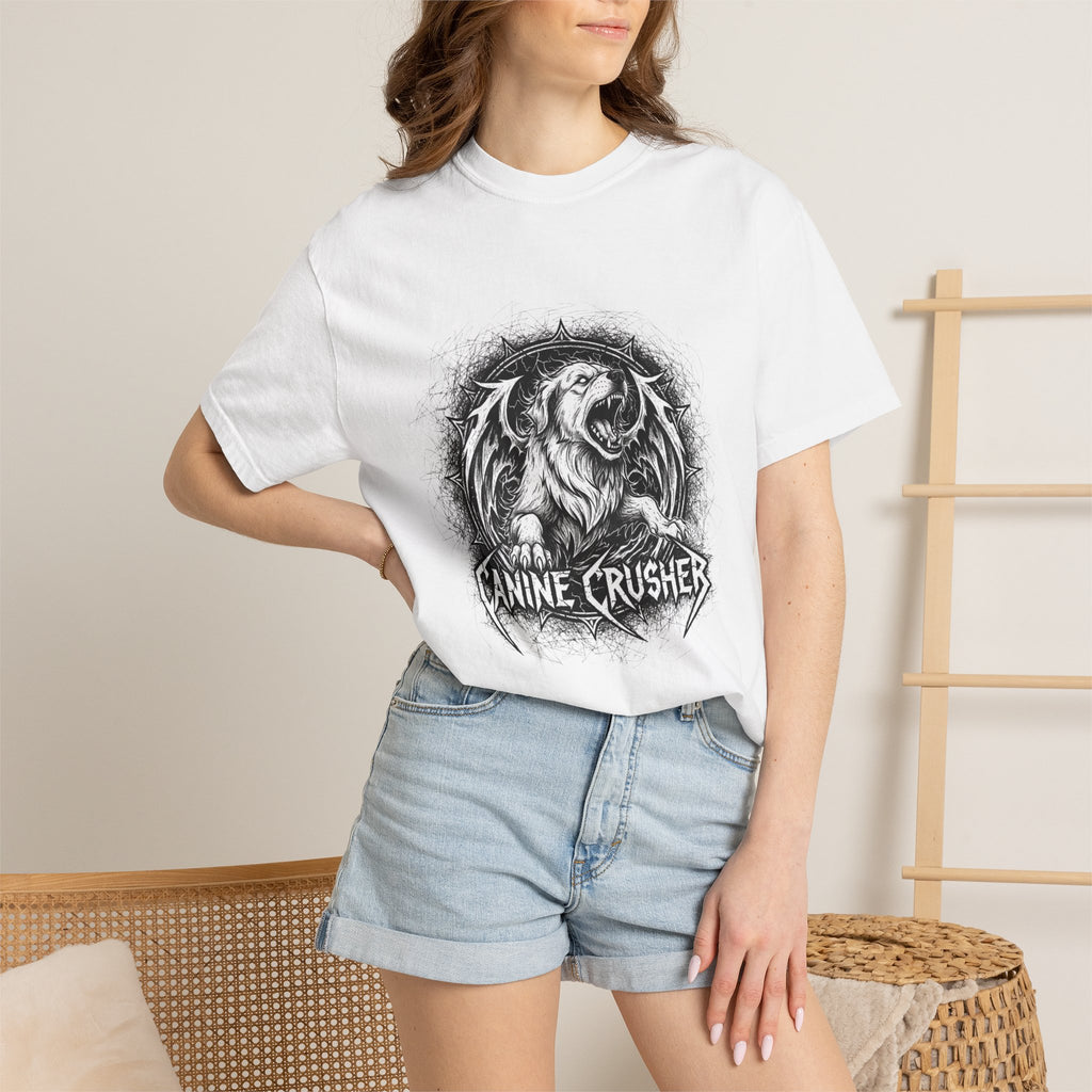 The "Canine Crusher" Heavy Metal Thrash Dog Tee