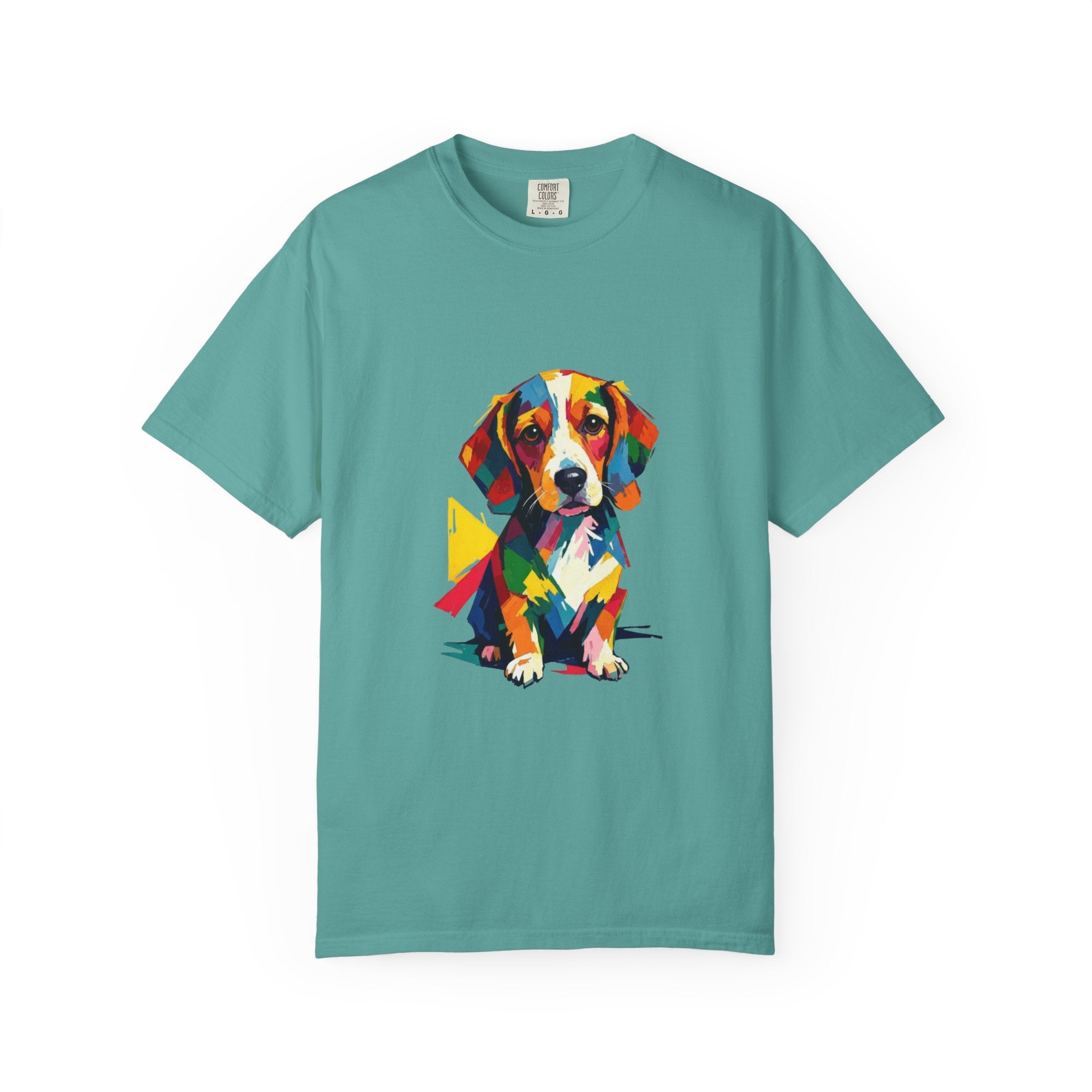 Beagle Pop Art T-Shirt — Colorful Mosaic Hound Puppy Graphic