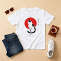 Calico Cat Sumi-e T-Shirt — Minimal Japanese Ink Wash Cat Tee