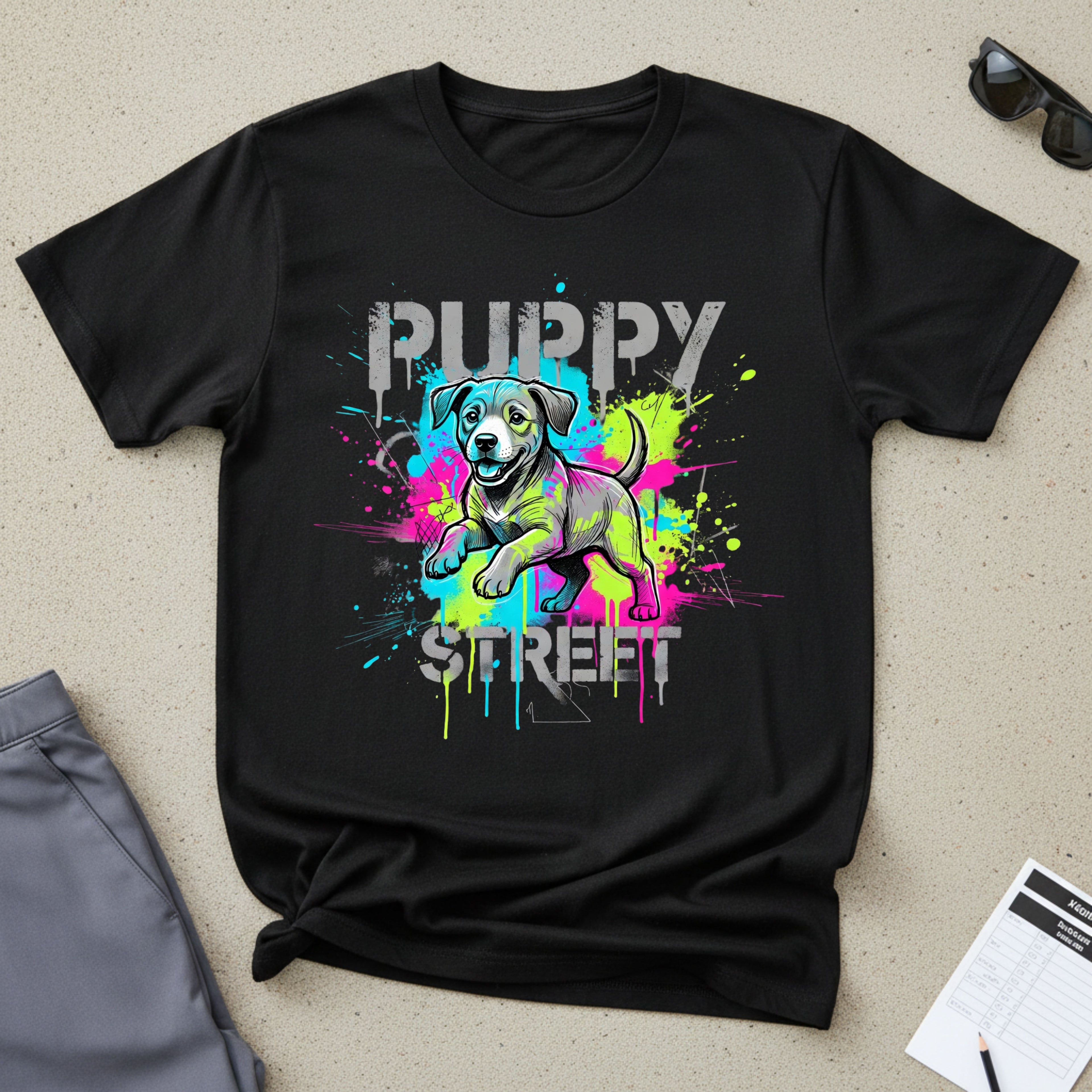 Jack Russell Puppy Street Art T-Shirt