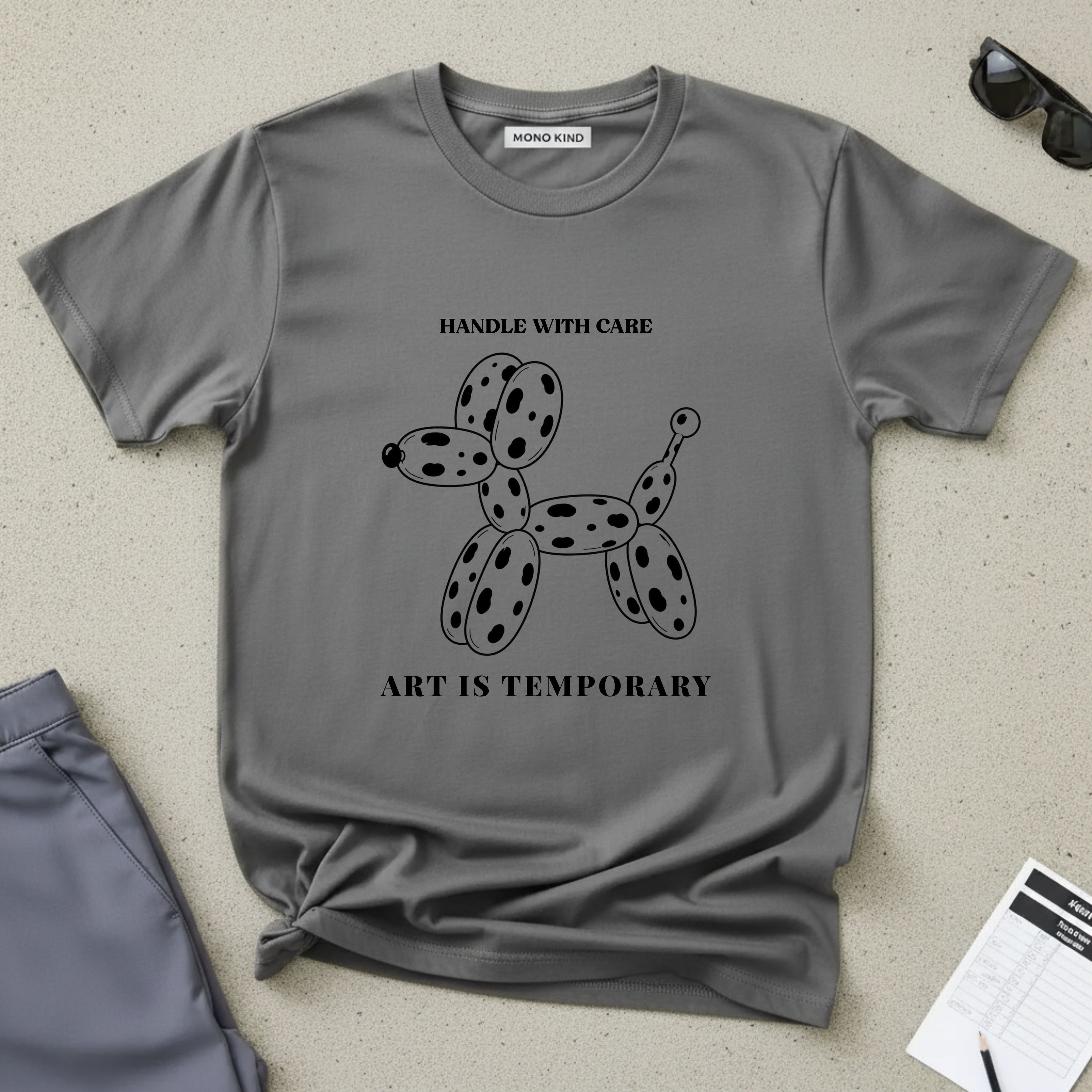 Art Is Temporary Balloon Dog T-Shirt