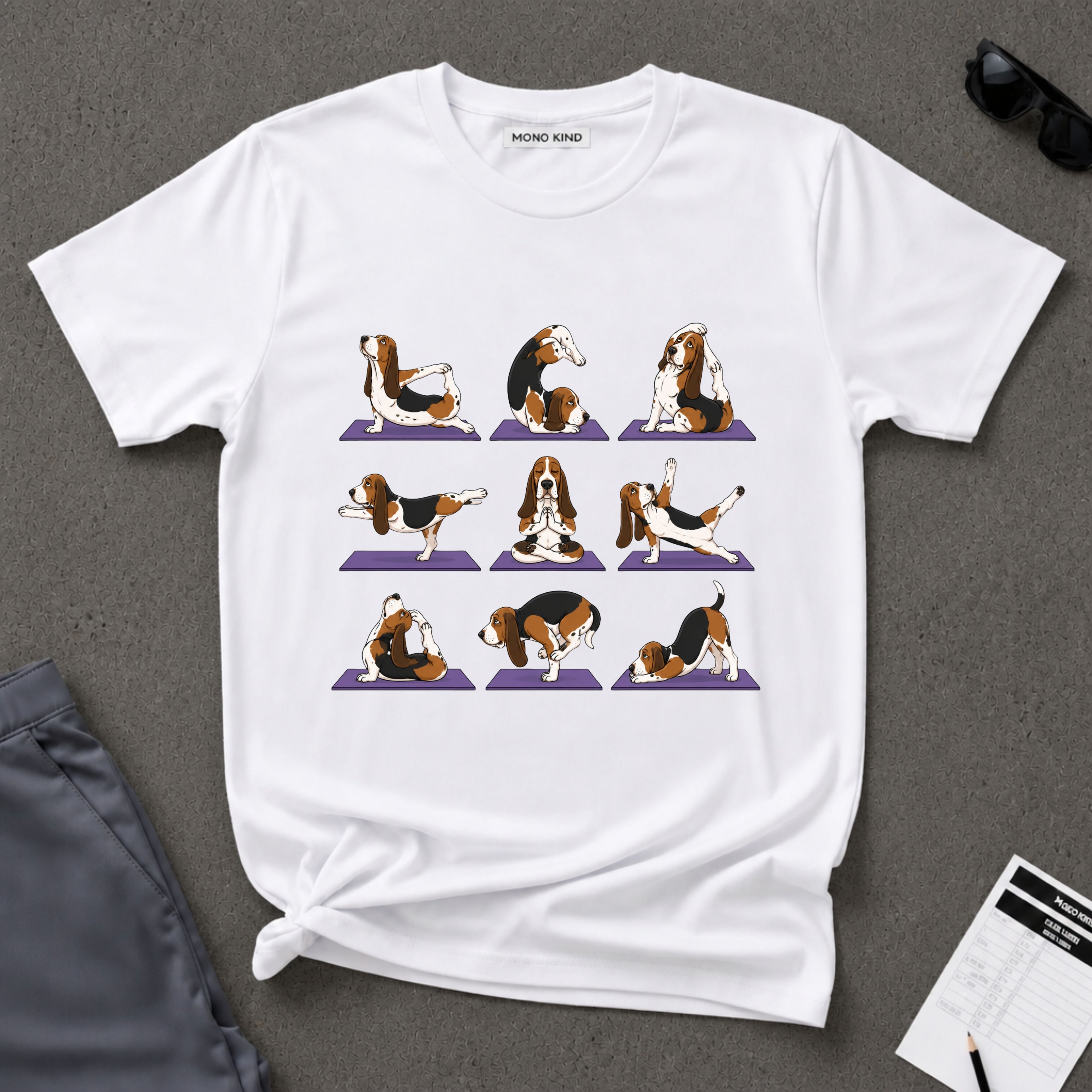 Cute Dog Yoga Poses T-Shirt