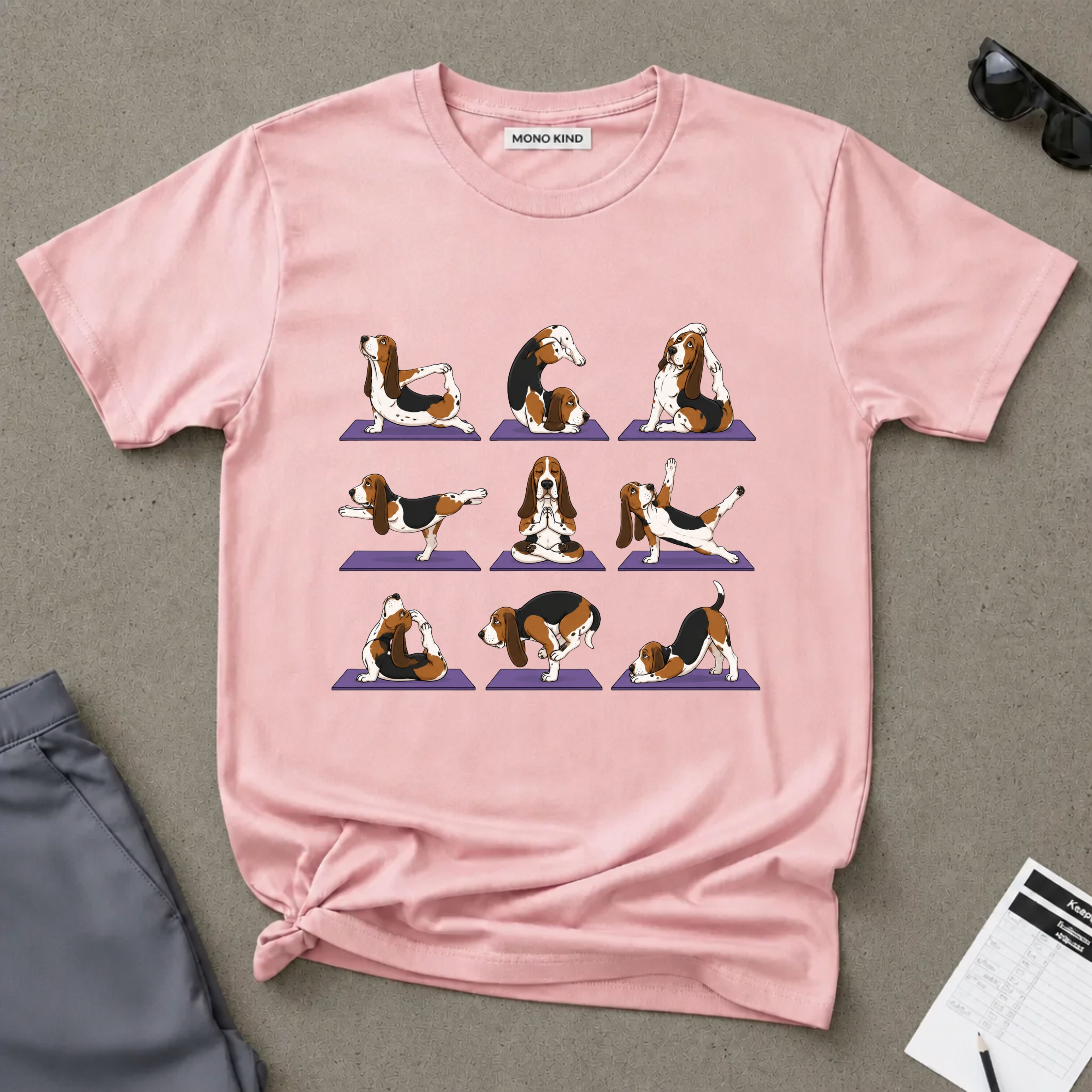 Cute Dog Yoga Poses T-Shirt