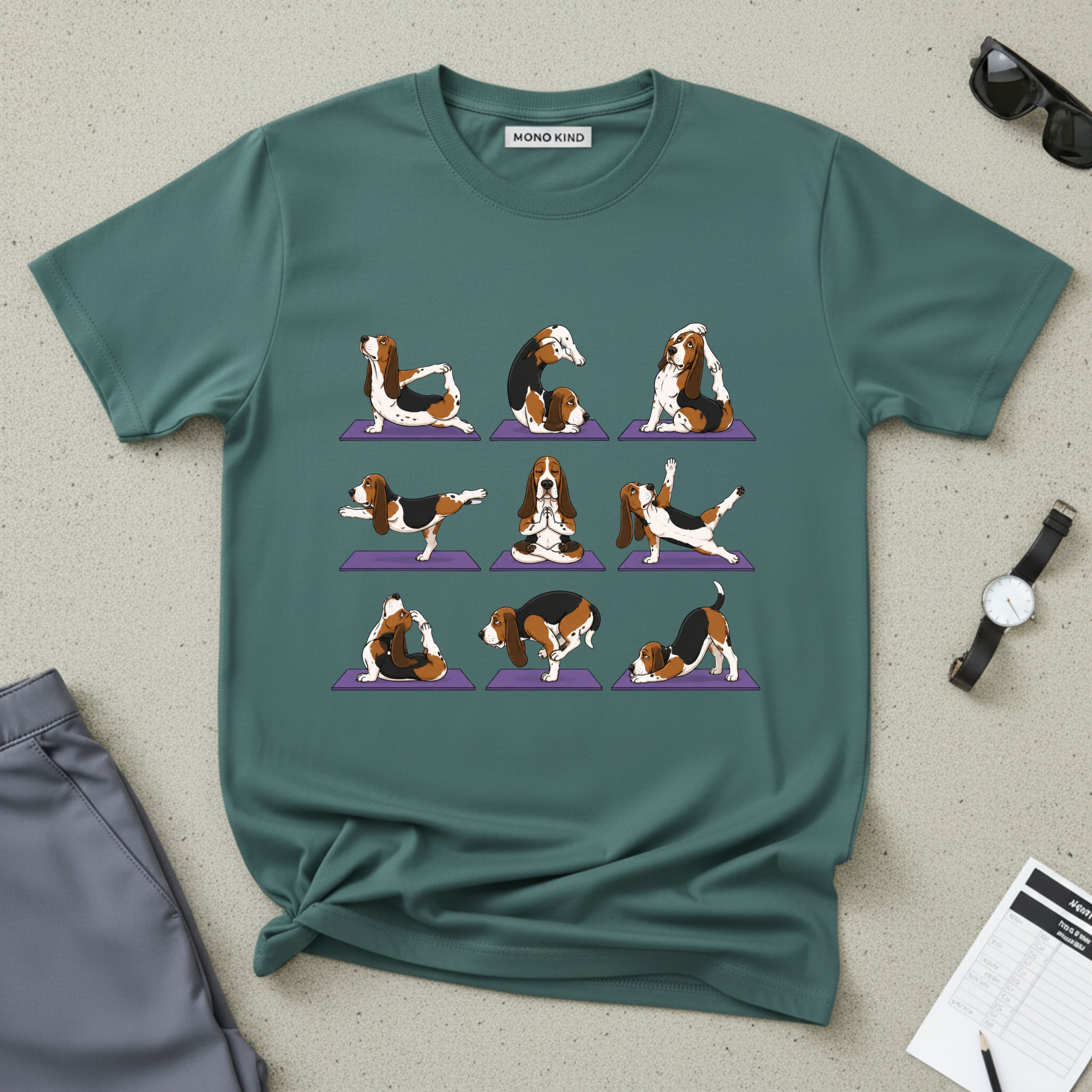 Cute Dog Yoga Poses T-Shirt