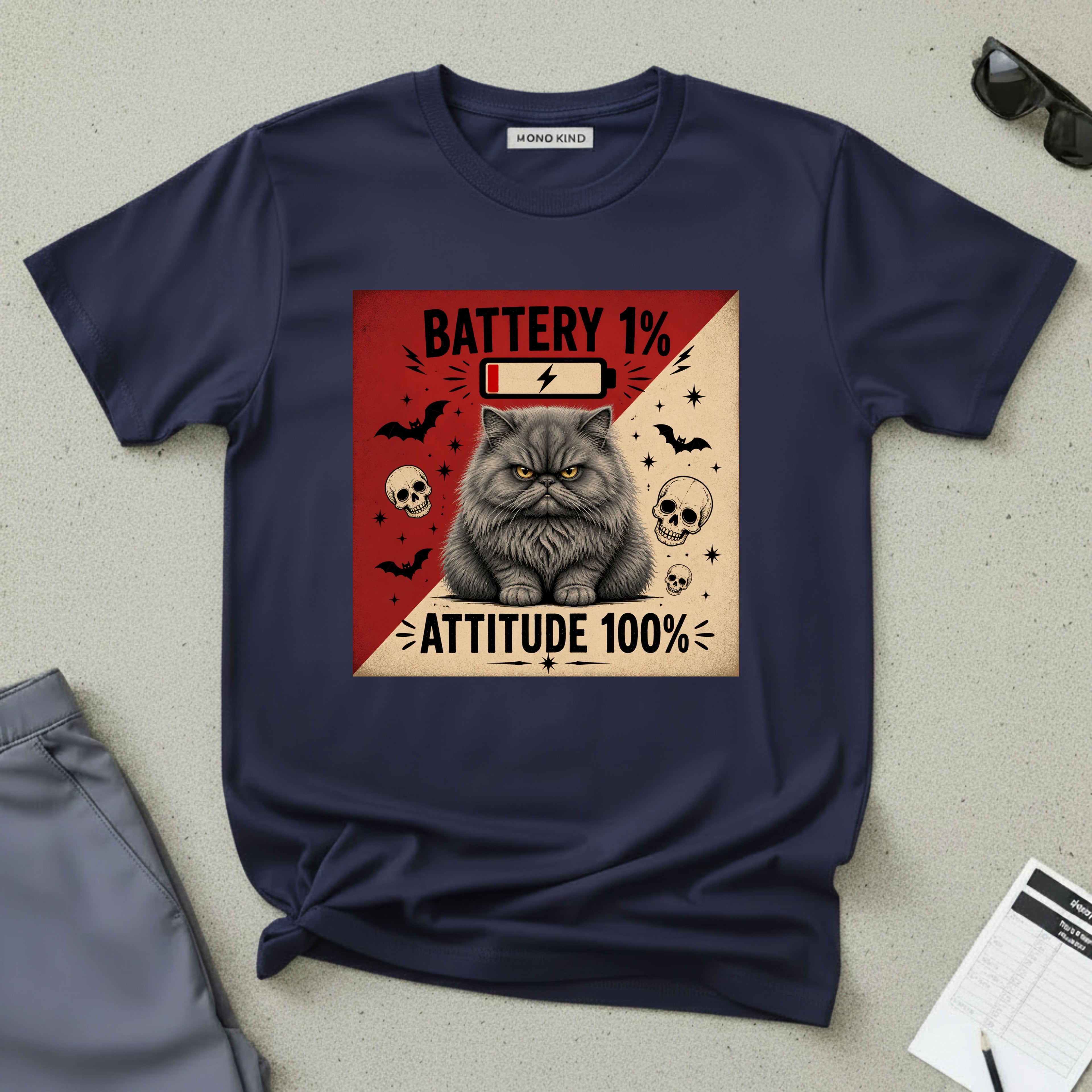 Angry Persian Cat T-Shirt