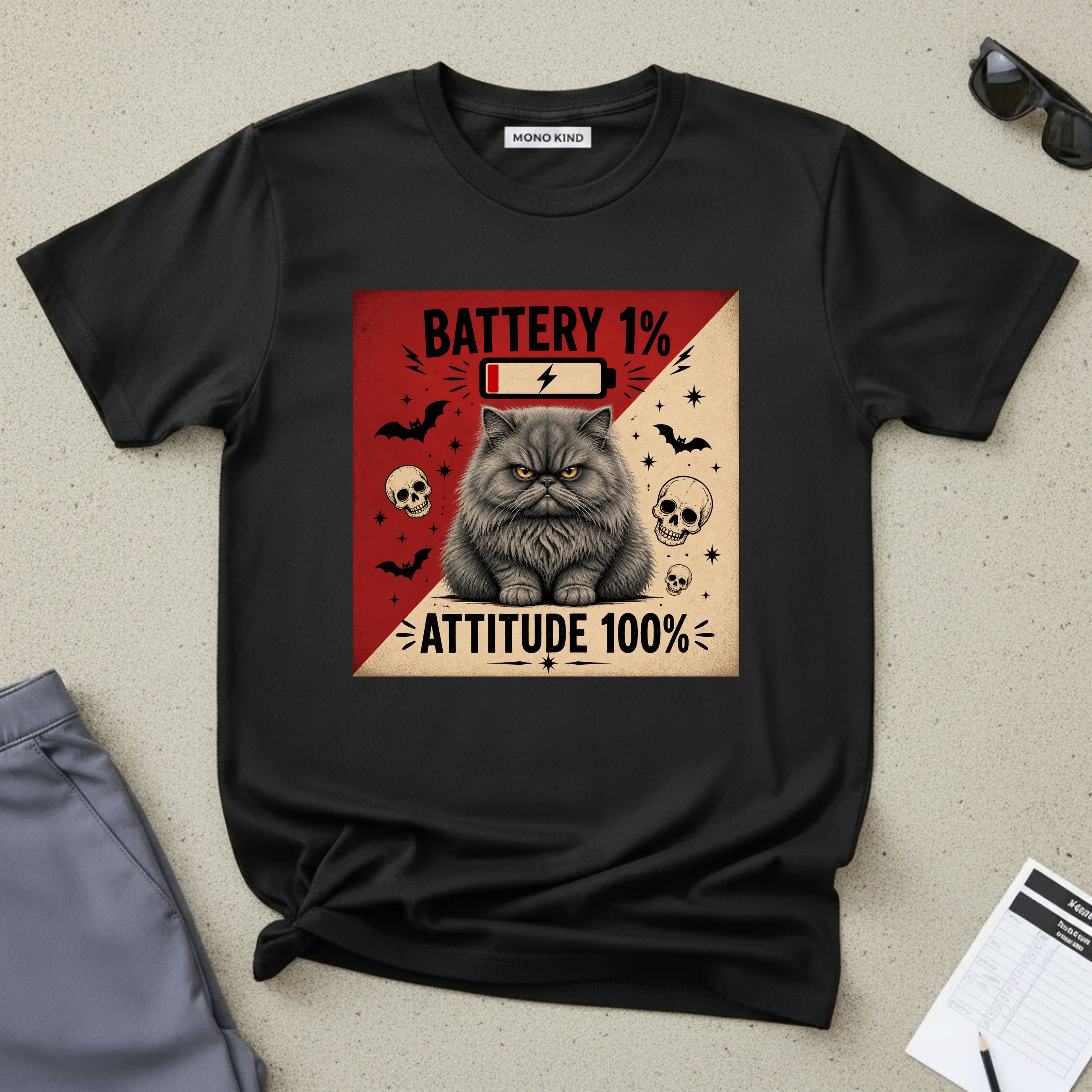 Angry Persian Cat T-Shirt